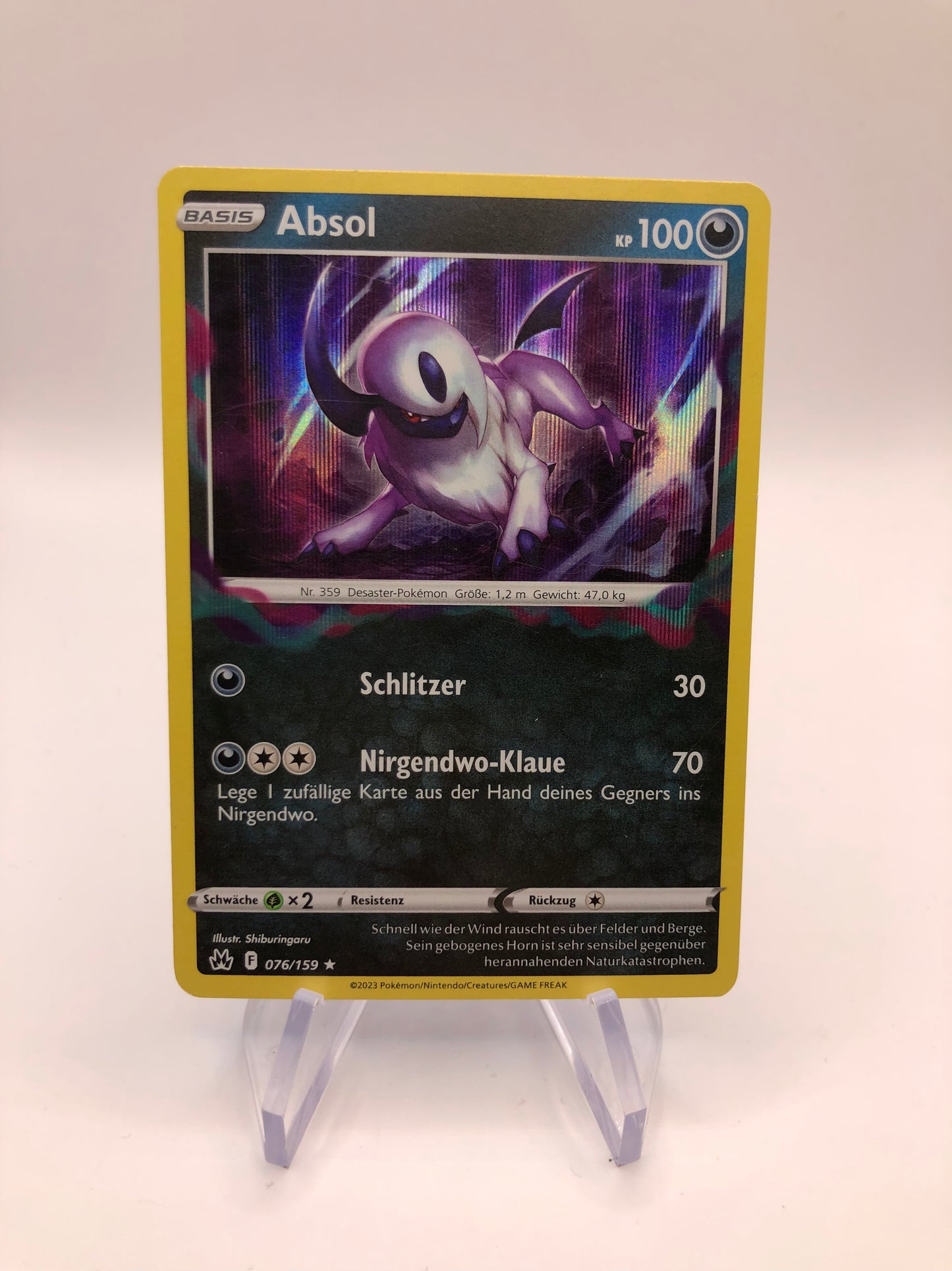 Pokemon Karte Holo Absol 76/159 Deutsch