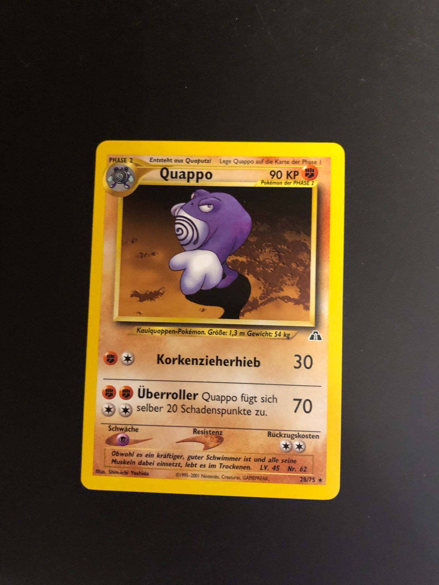 Pokemon Karte Quappo 28/75 Deutsch