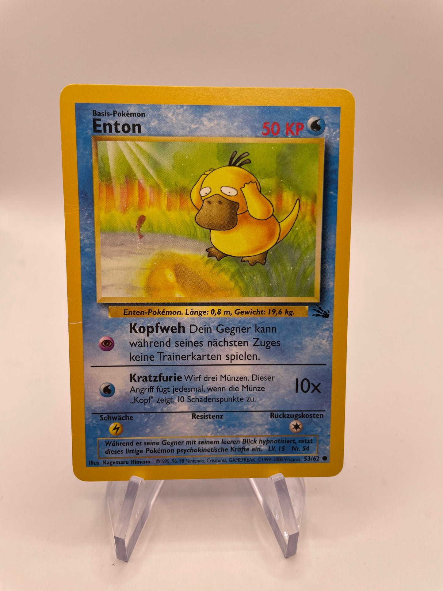Pokemon Karte Fossil Enton 53/62 Deutsch