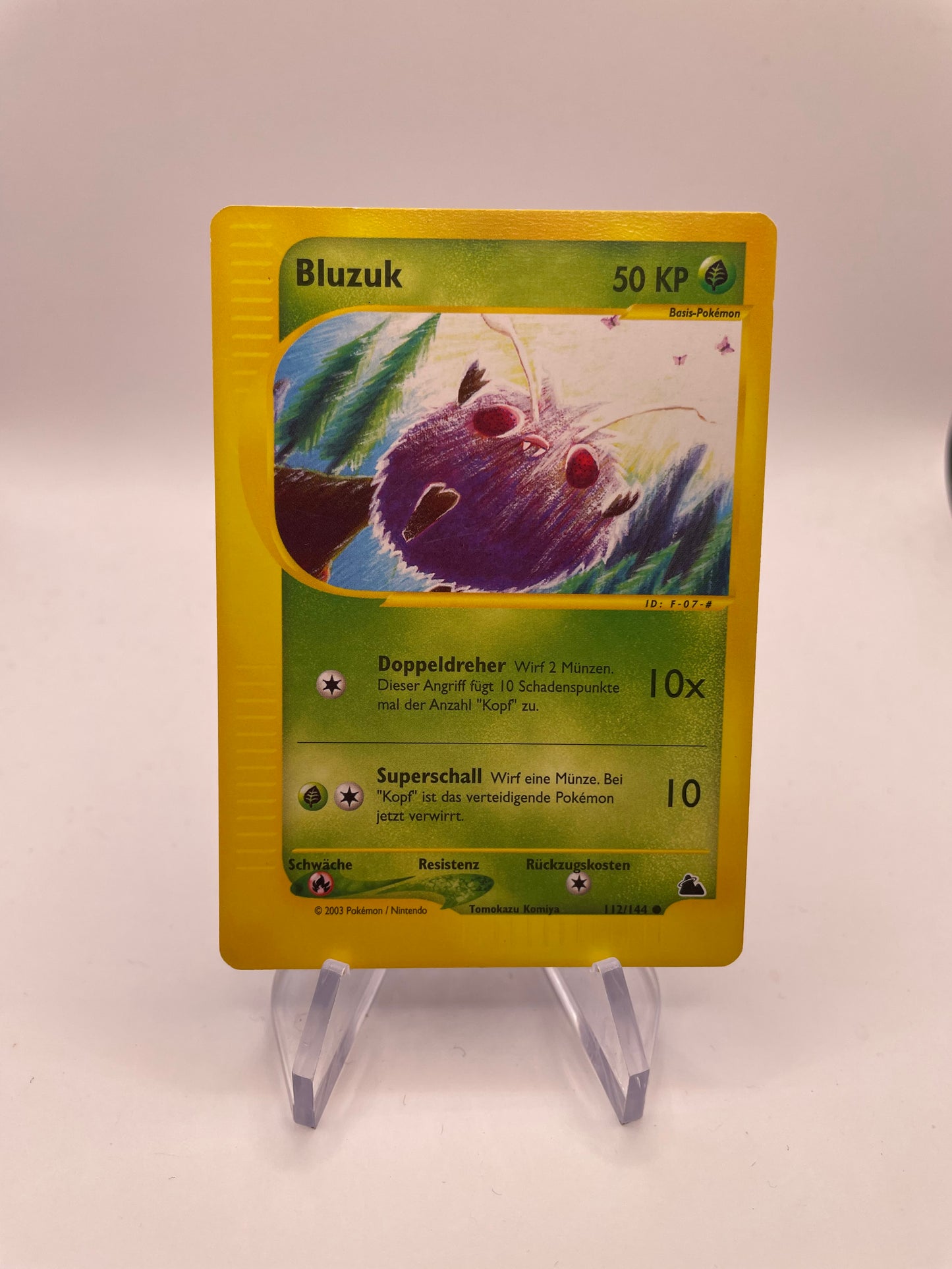 Pokemon Karte E-Series Bluzuk 112/144 Deutsch
