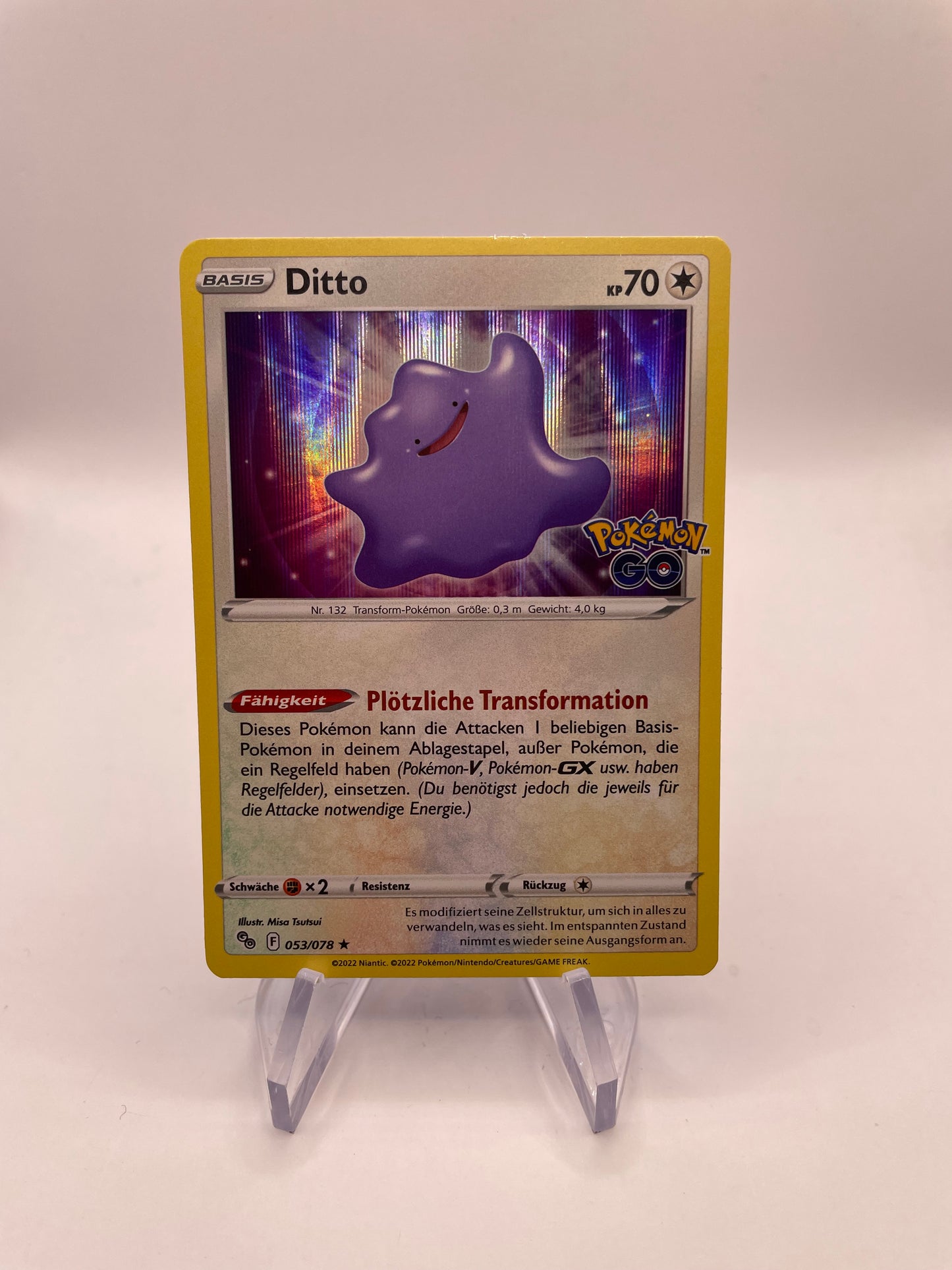 Pokémon Karte Holo Ditto 53/78 Deutsch