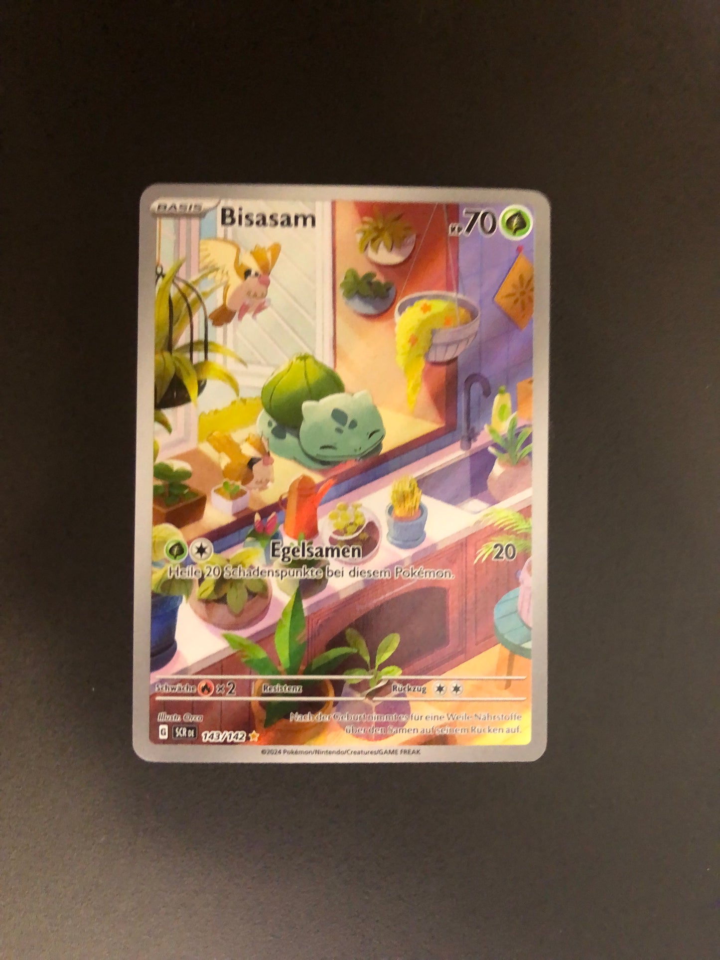 Pokemon Karte Art-Rare Bisasam 143/142 Deutsch