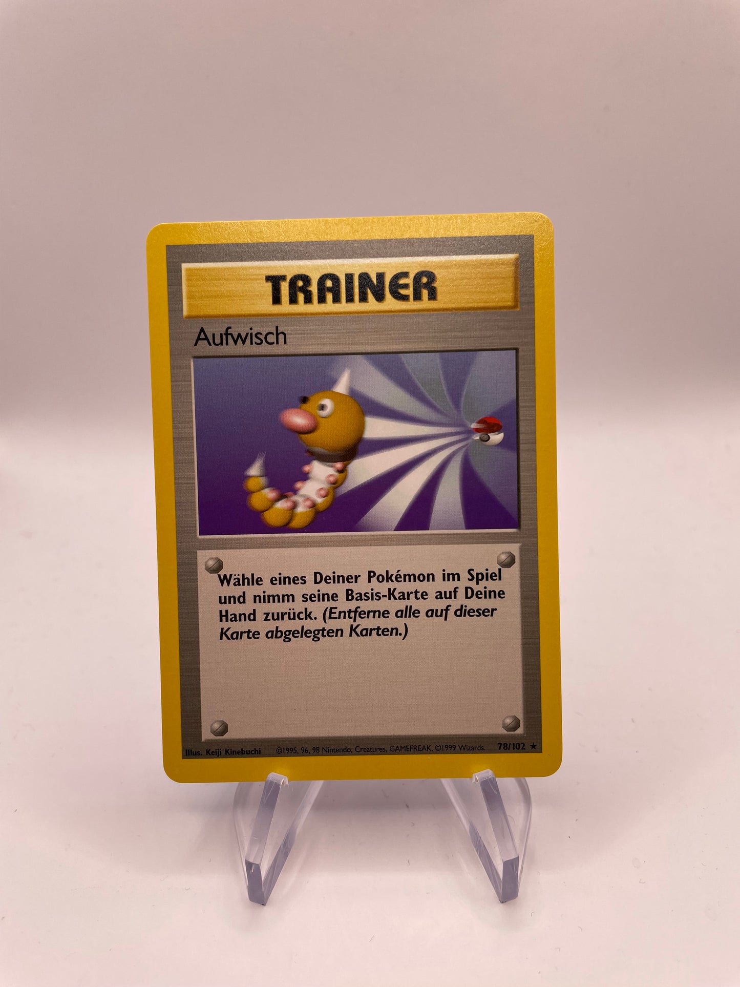 Pokemon Karte Base Set Trainer Aufwisch 78/102 Deutsch