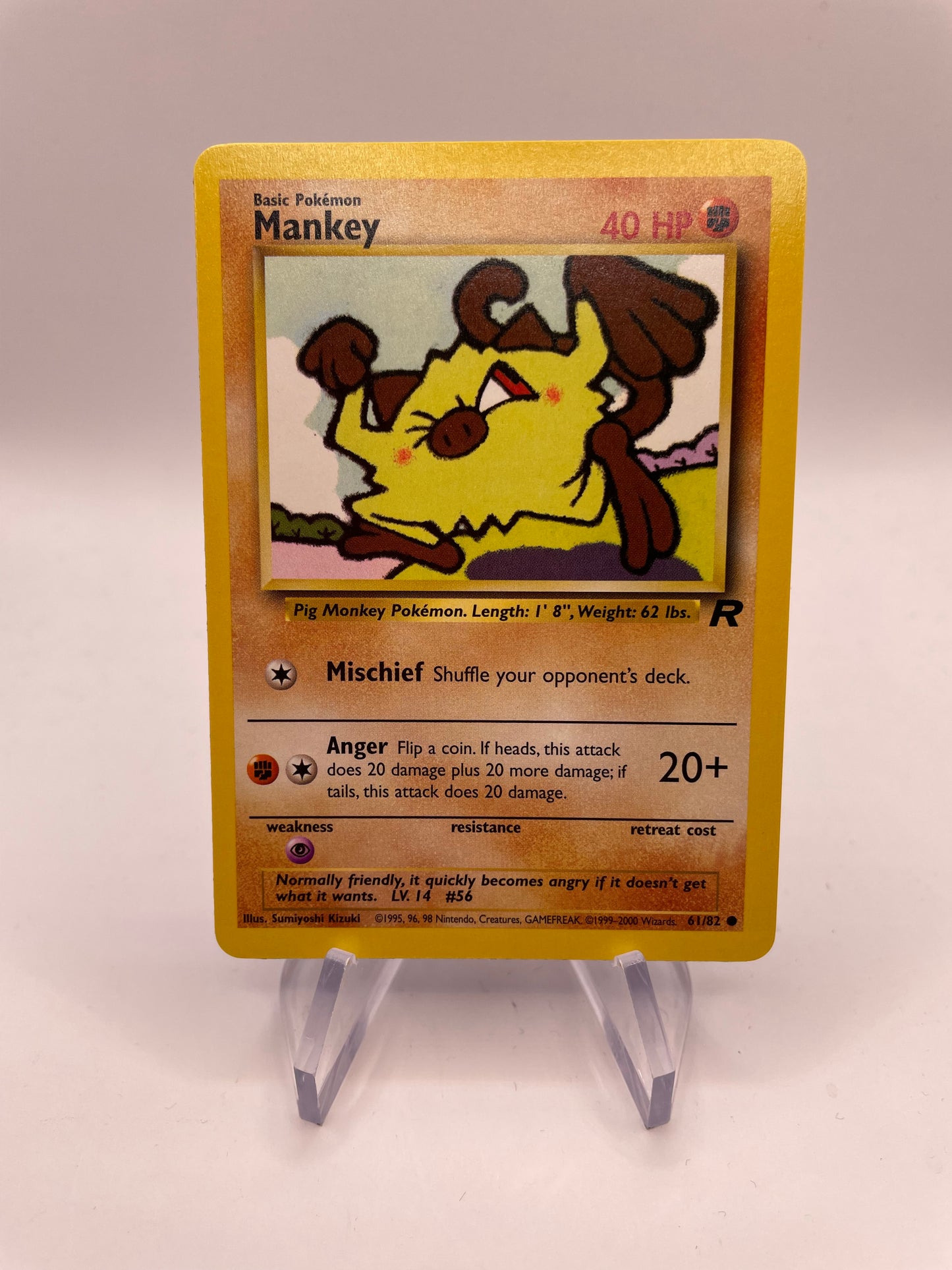 Pokemon Karte Rocket Mankey 61/82 Englisch