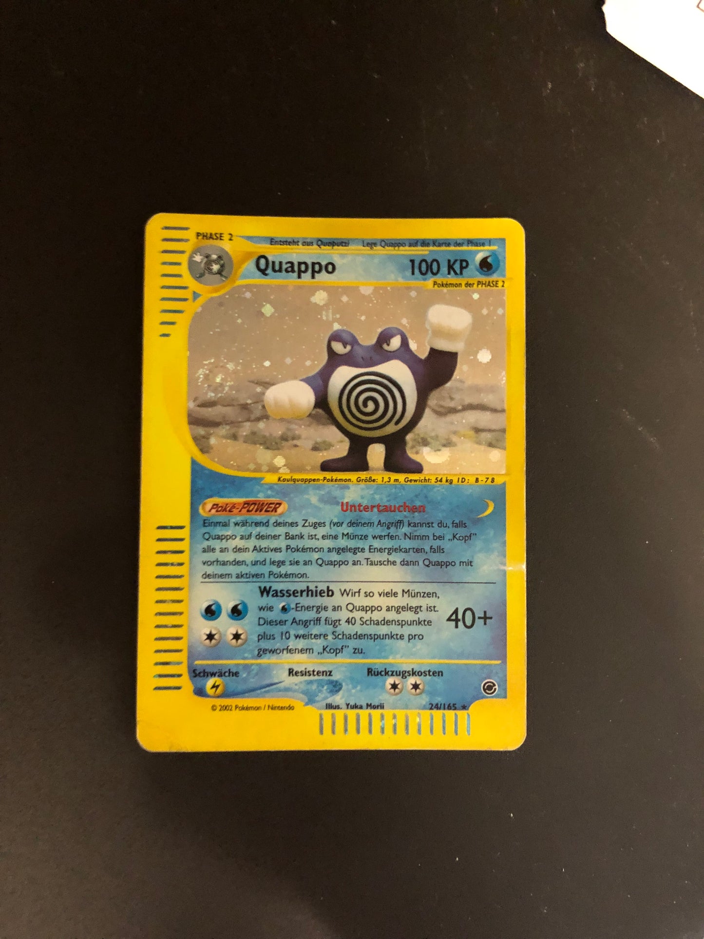 Pokemon Karte Holo E-Series Quappo 24/165 Deutsch
