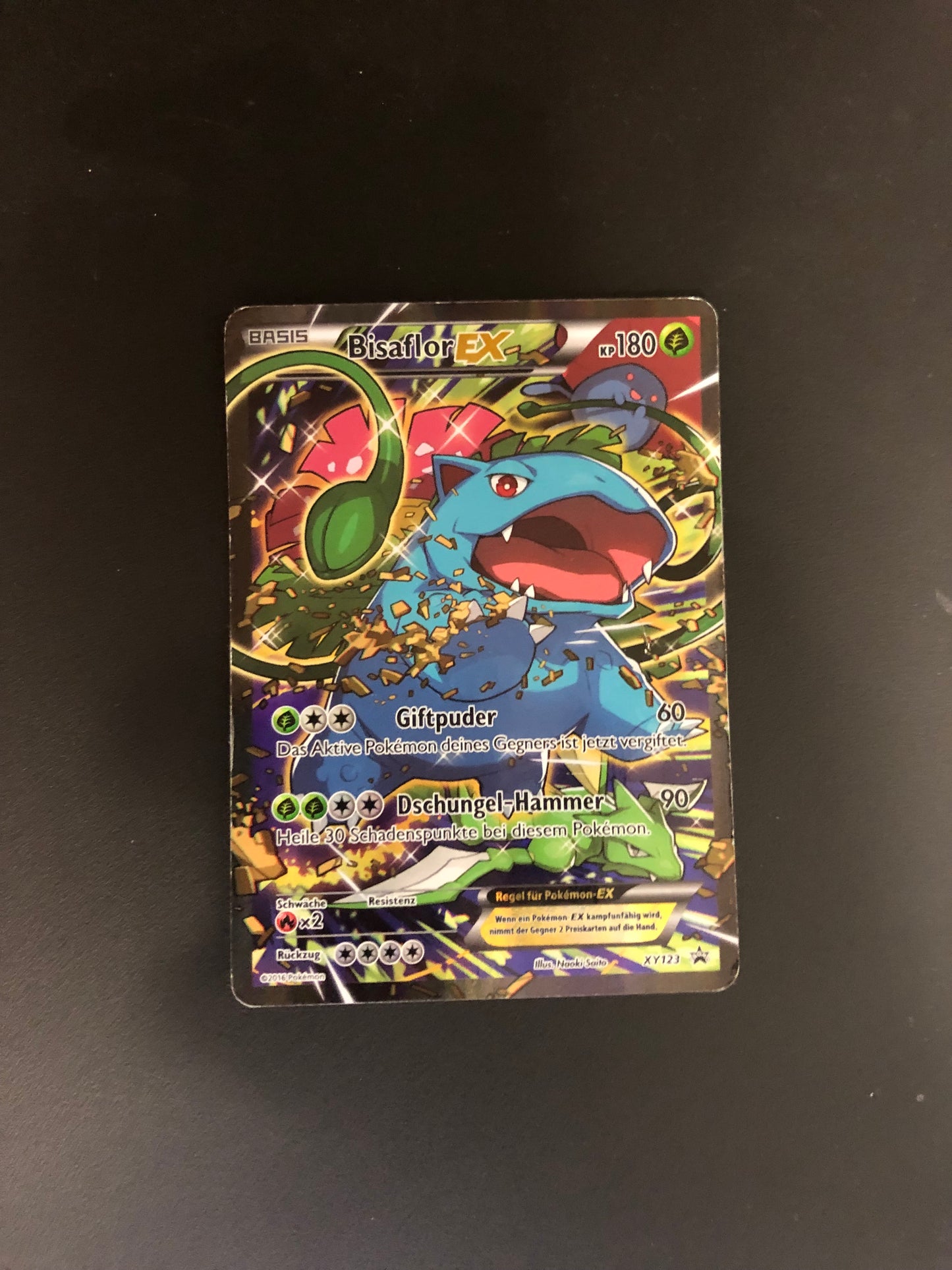 Pokemon Karte Promo EX Bisaflor XY123 Deutsch