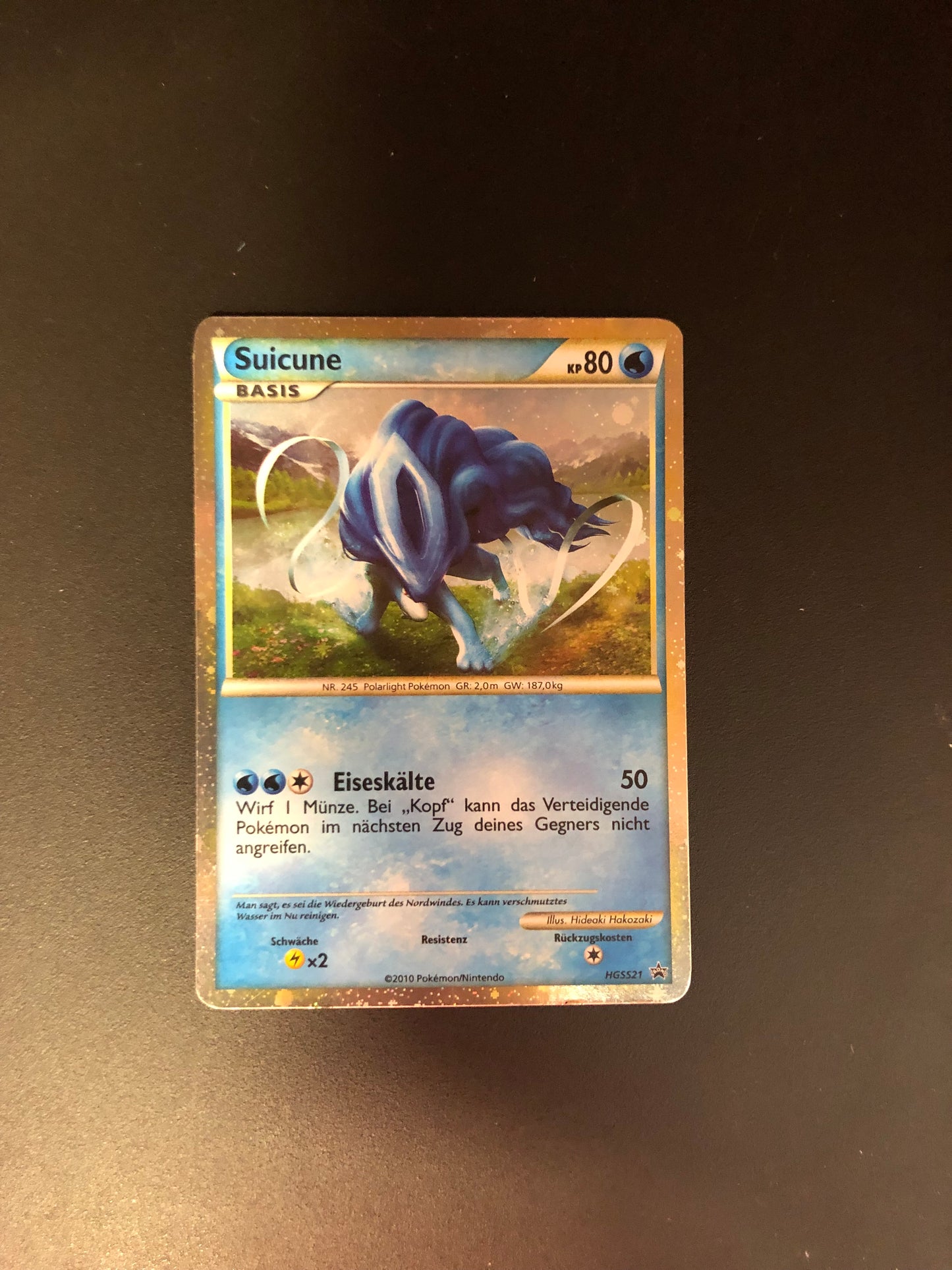 Pokemon Karte Promo Prime Suicune HGSS21 Deutsch