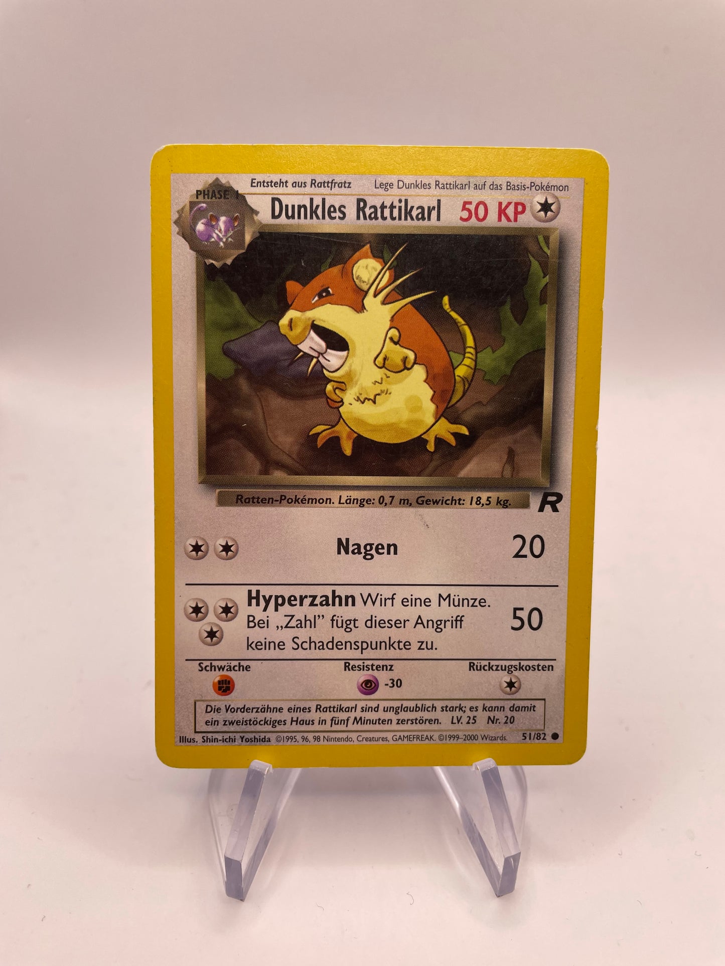 Pokemon Karte Rocket Dunkles Rattikarl 51/82 Deutsch