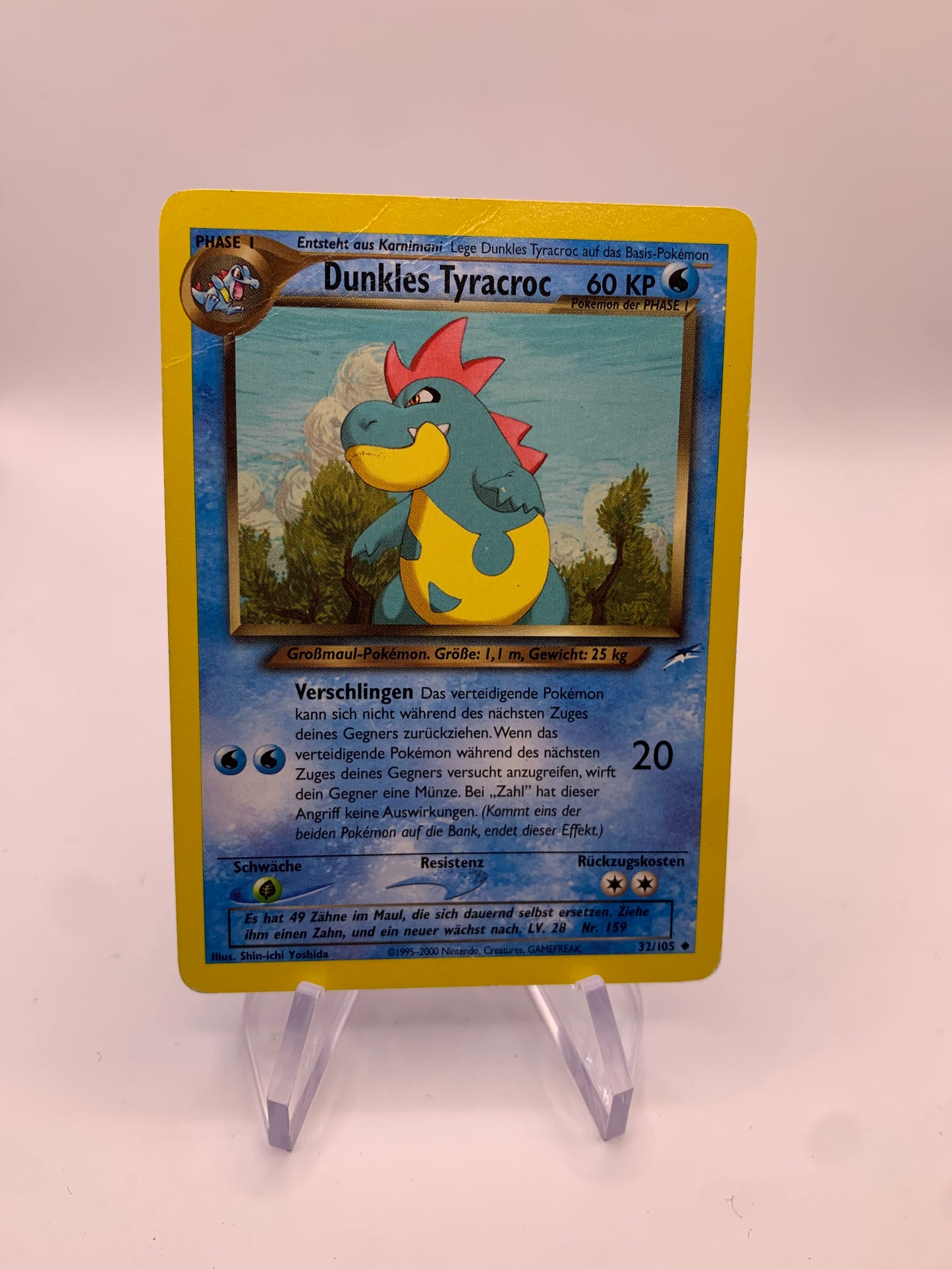 Pokemon Karte Dunkles Tyracroc 32/105 Neo Destiny Deutsch