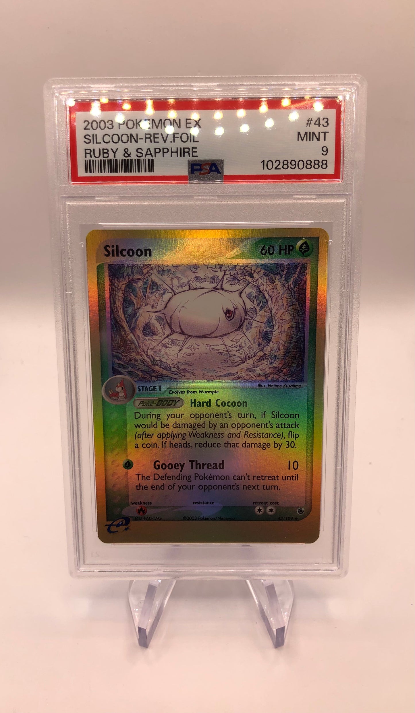 Pokemon Karte PSA 9 Revers Schaloko 43/109 Deutsch