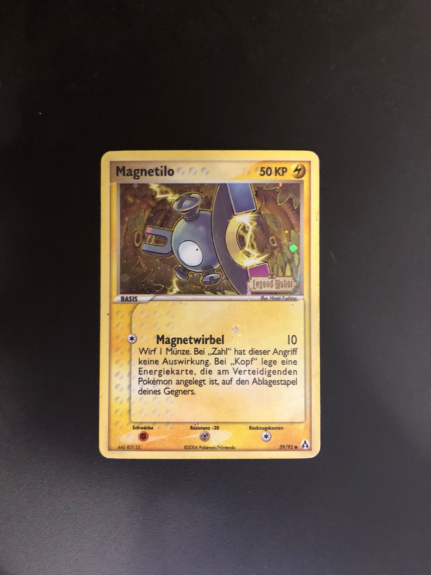 Pokemon Karte Stamp Magnetilo 59/92 Deutsch