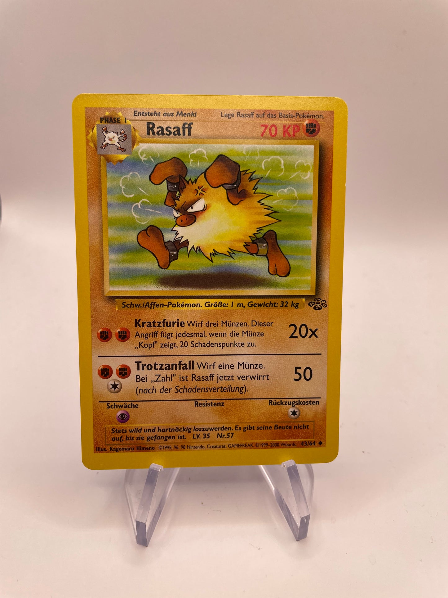 Pokemon Karte Rasaff 43/64 Jungel Deutsch