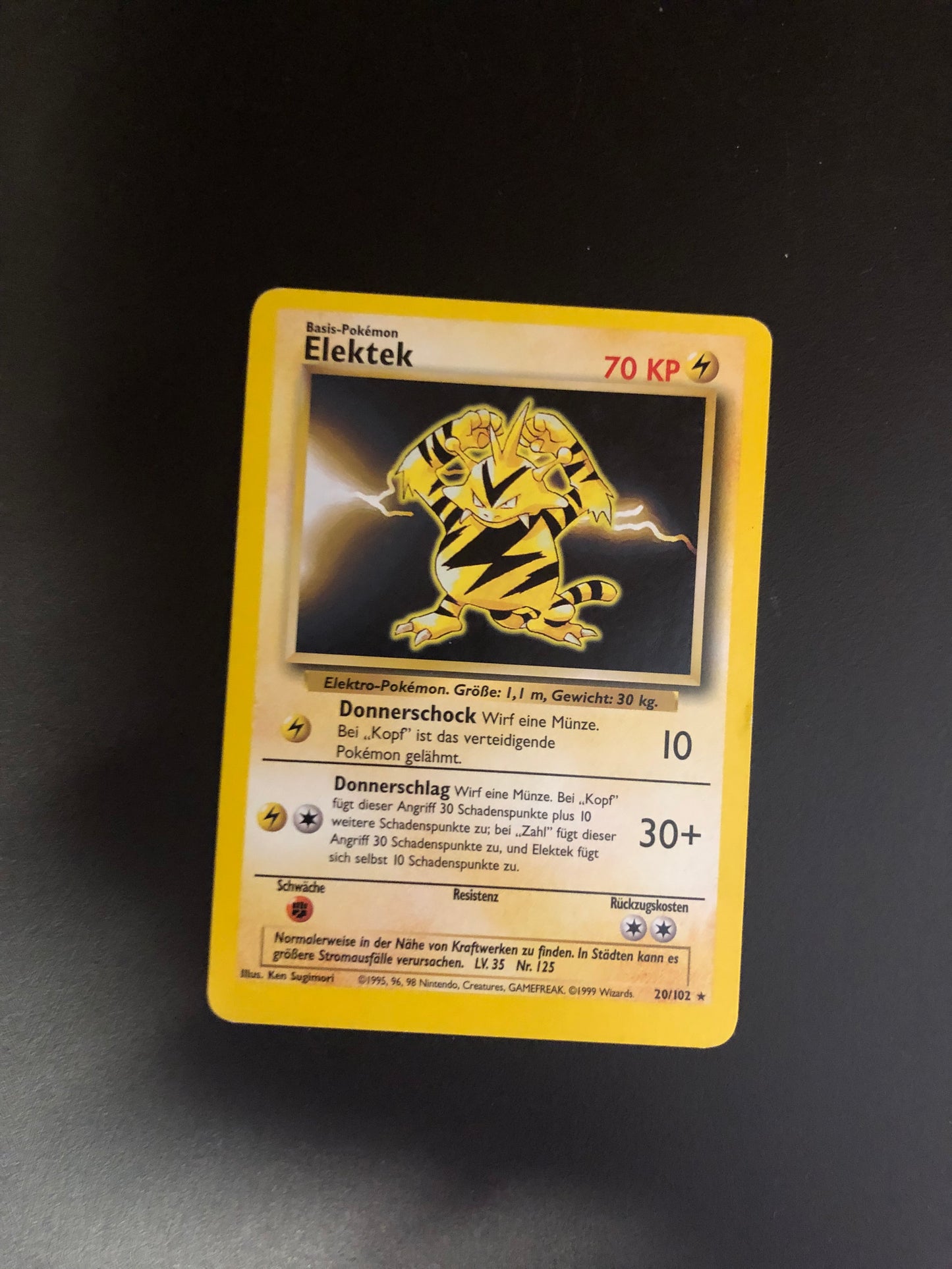 Pokemon Karten Elektek 20/102 Deutsch