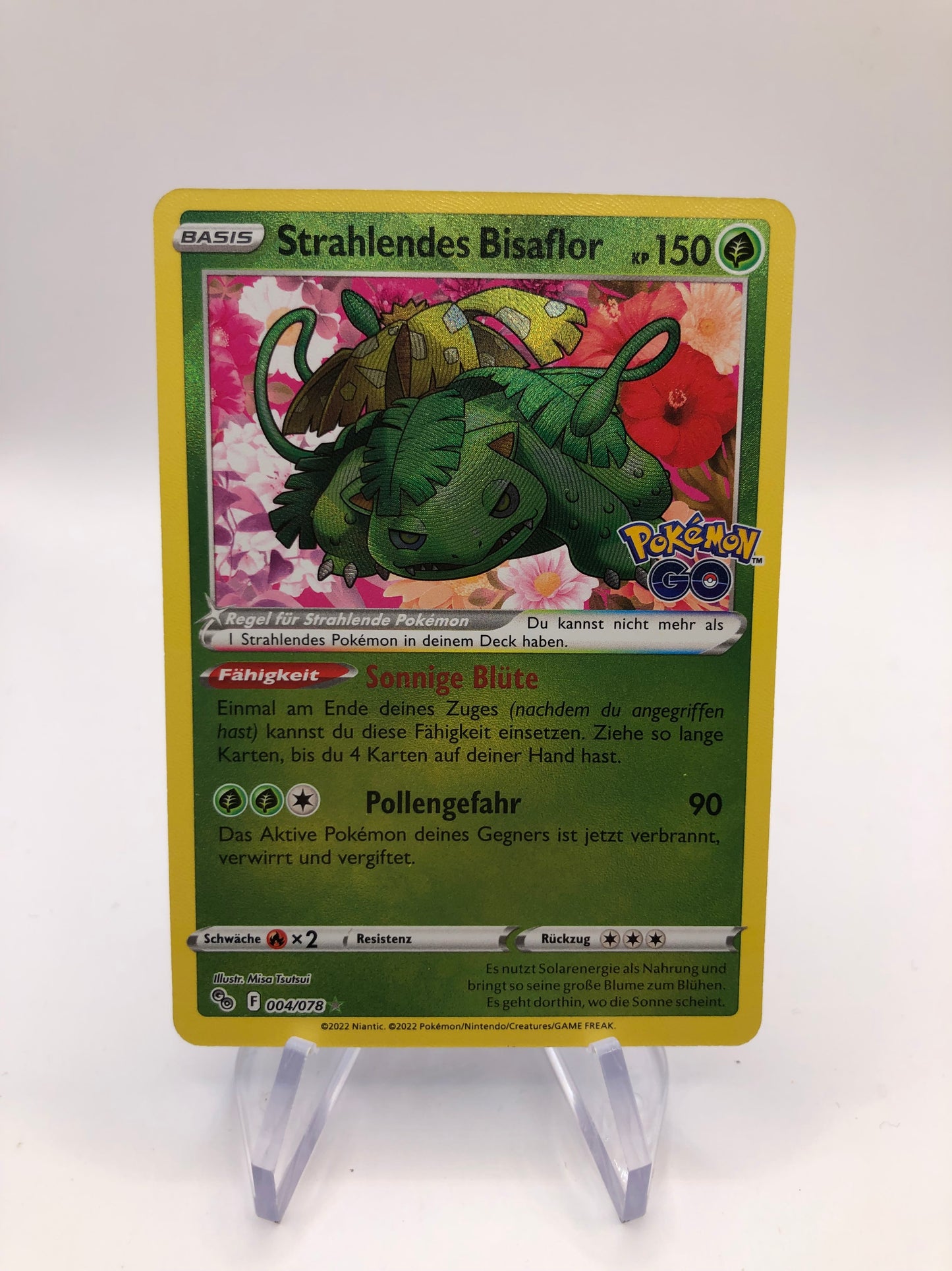 Pokemon Karte Strahlendes Bisaflor 4/78 Deutsch