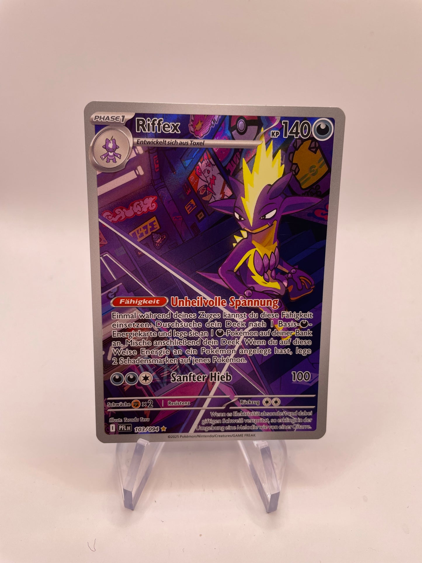 Pokémon Karte Art-Rare Riffex 103/94 Deutsch