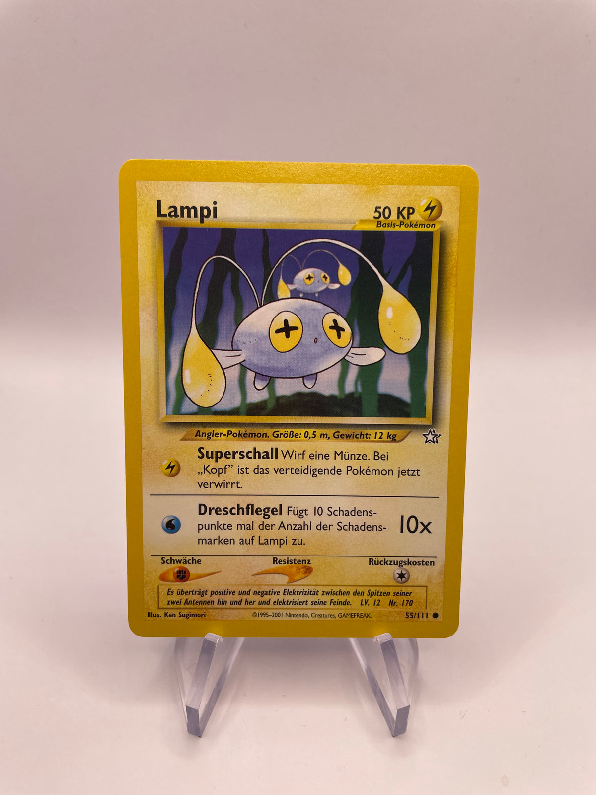 Pokemon Karte Lampi Neo Genesis 55/111 Deutsch
