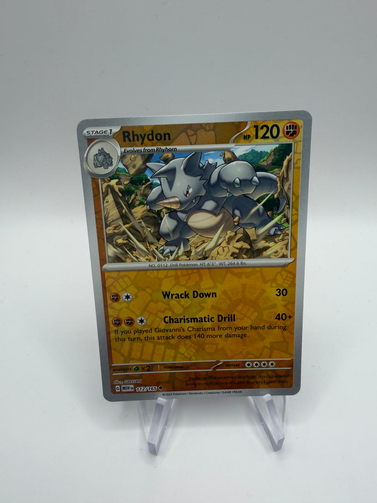 Pokemon Karte Reverse 151 Rizeros 112/165 Englisch