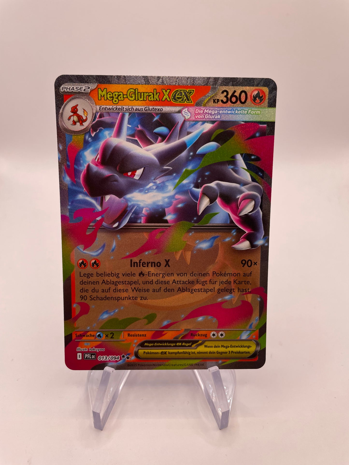 Pokemon Karte Mega-Glurak X ex 13/94 Deutsch