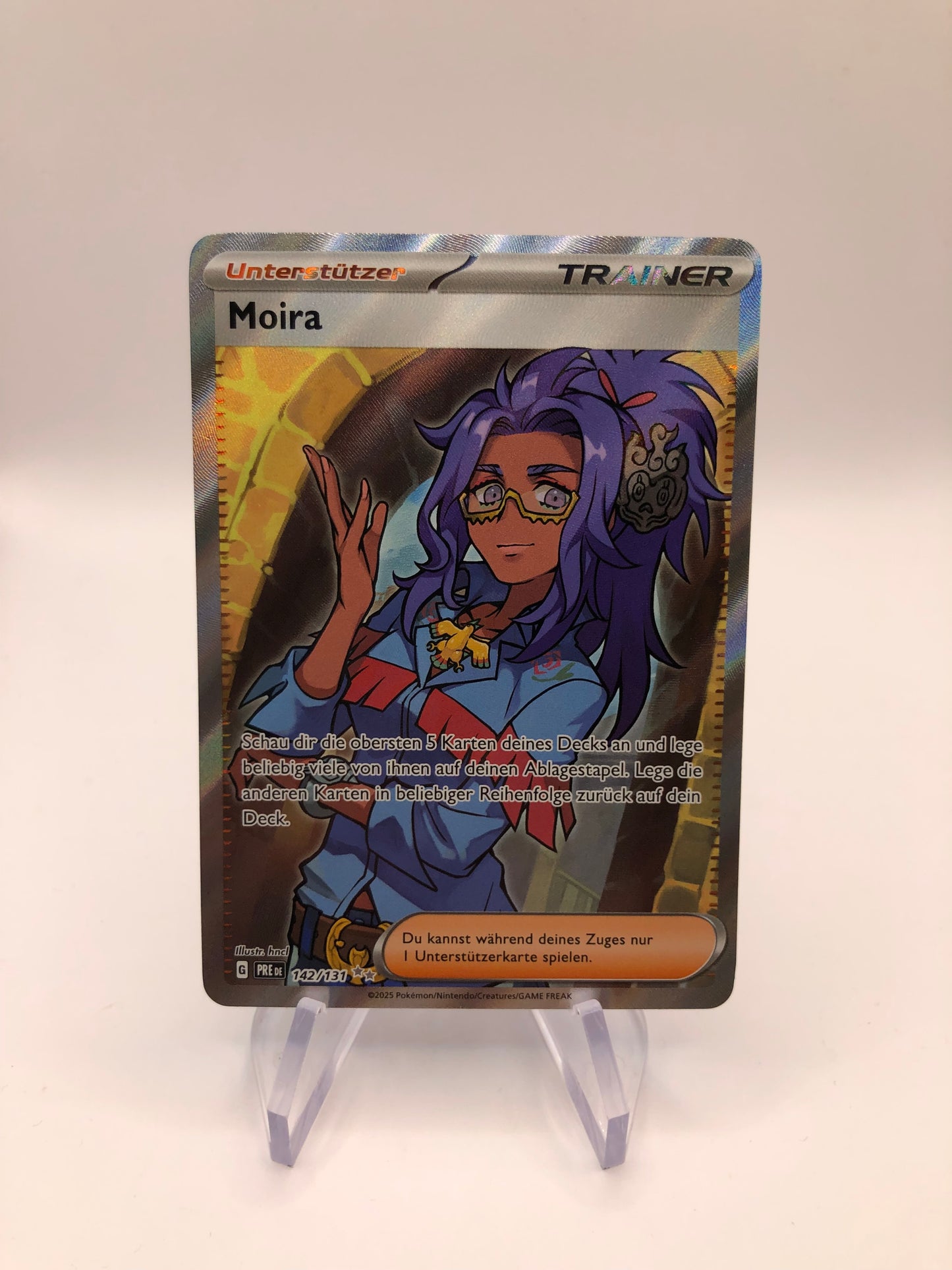 Pokemon Karte Trainer Moira 142/131 Deutsch
