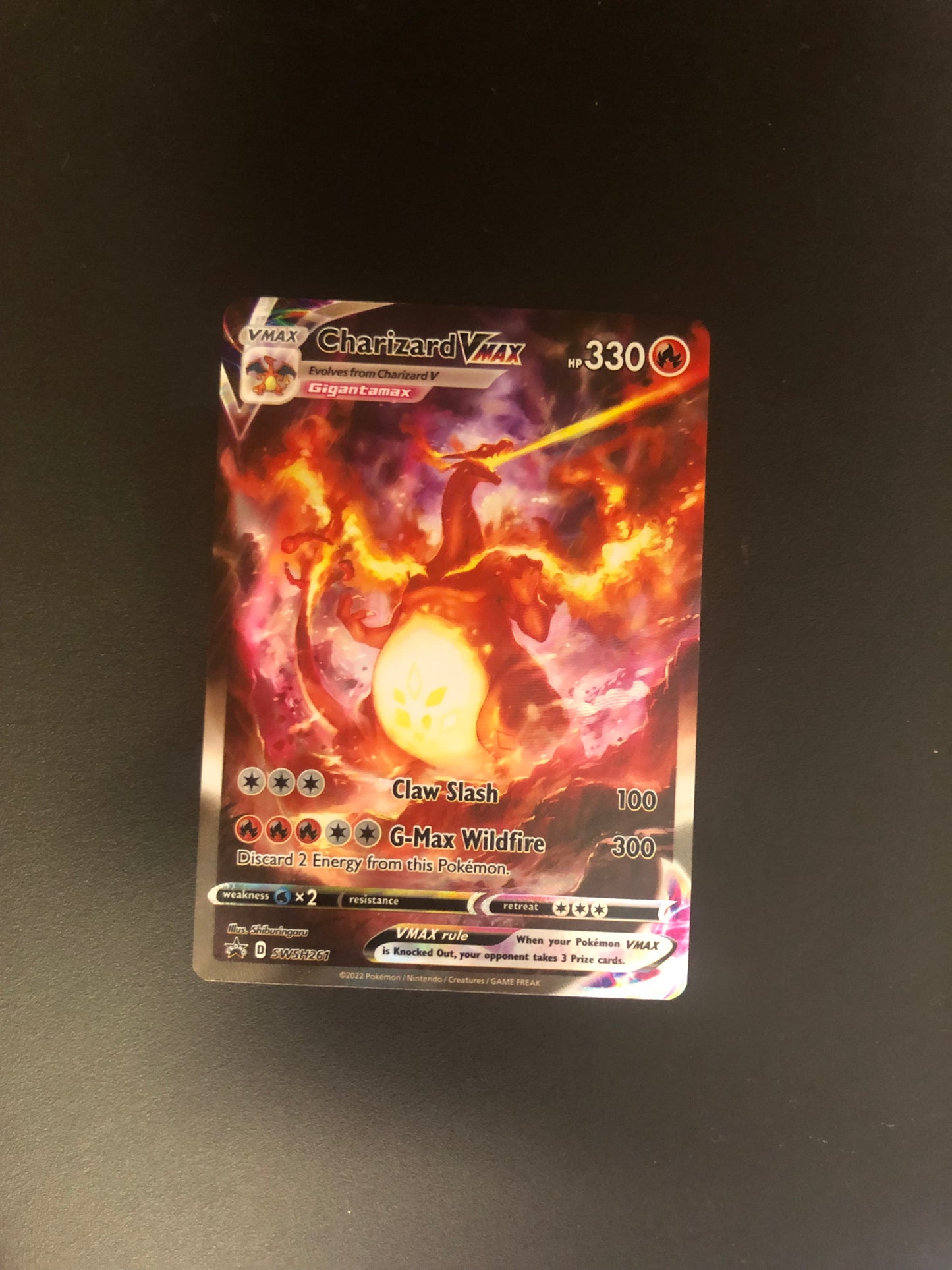 Pokemon Karte Vmax Promo Alt-Art Glurak SWSH261 Englisch