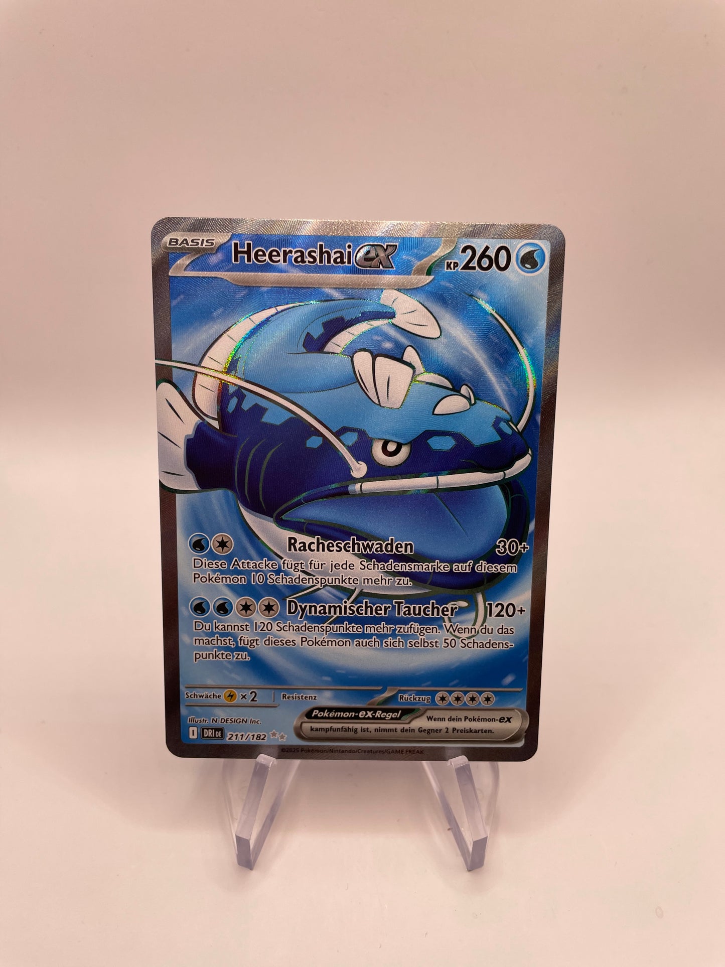Pokémon Karte Heerashai Ex 211/182 Deutsch