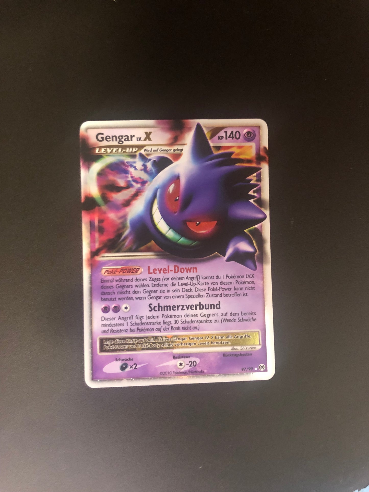 Pokemon Karte Lv.X Gengar 97/99 Deutsch