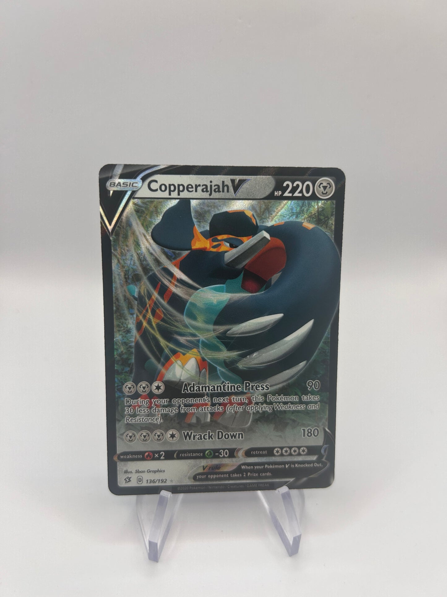Pokemon Karte V Patinaraja 136/192 Englisch