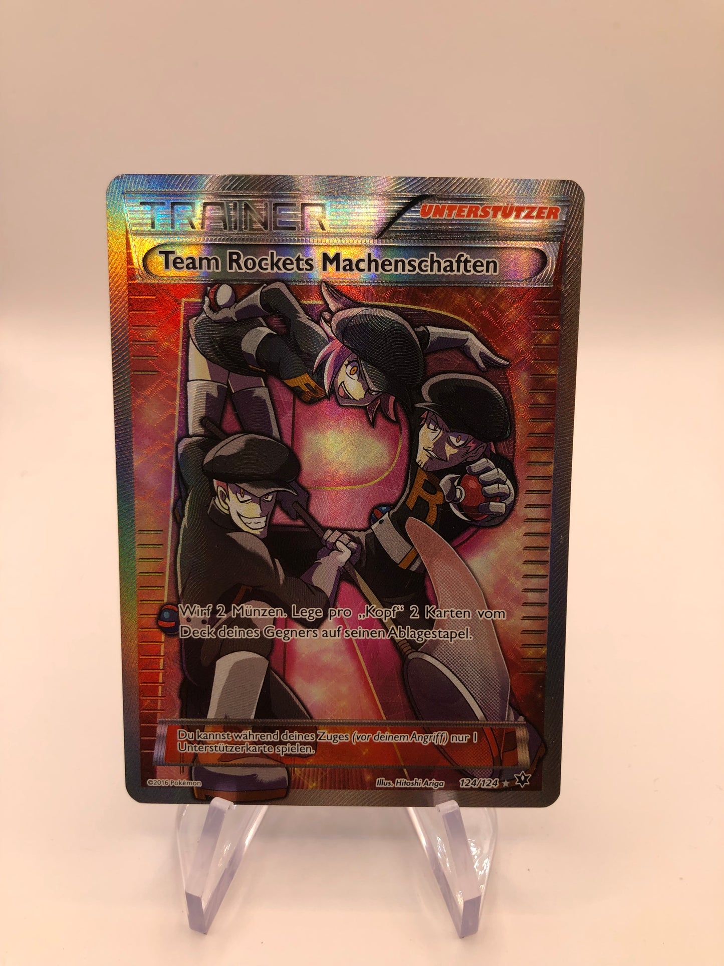 Pokemon Karte Trainer Team Rockets Machenschaften 124/124 Deutsch