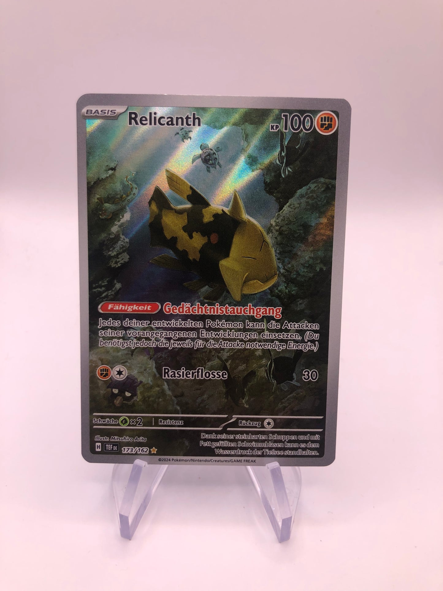 Pokemon Karte Art-Rarw Relicanth 173/162 Deutsch