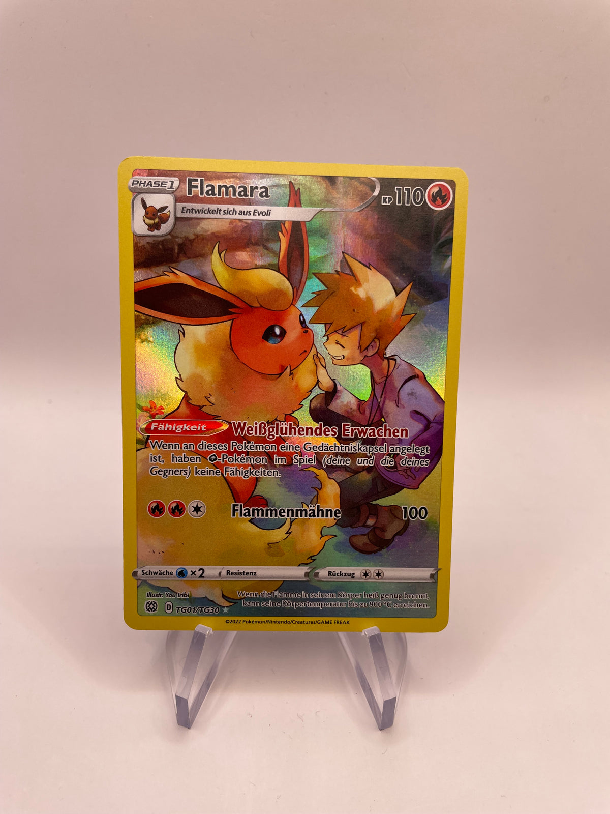Pokemon Karte Art Rare Flamara TG01/TG30 Deutsch