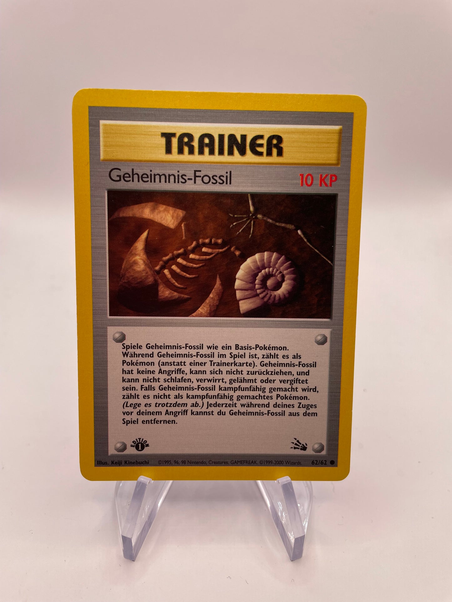 Pokemon Karte Fossil Trainer Geheimnis-Fossil 62/62 Deutsch