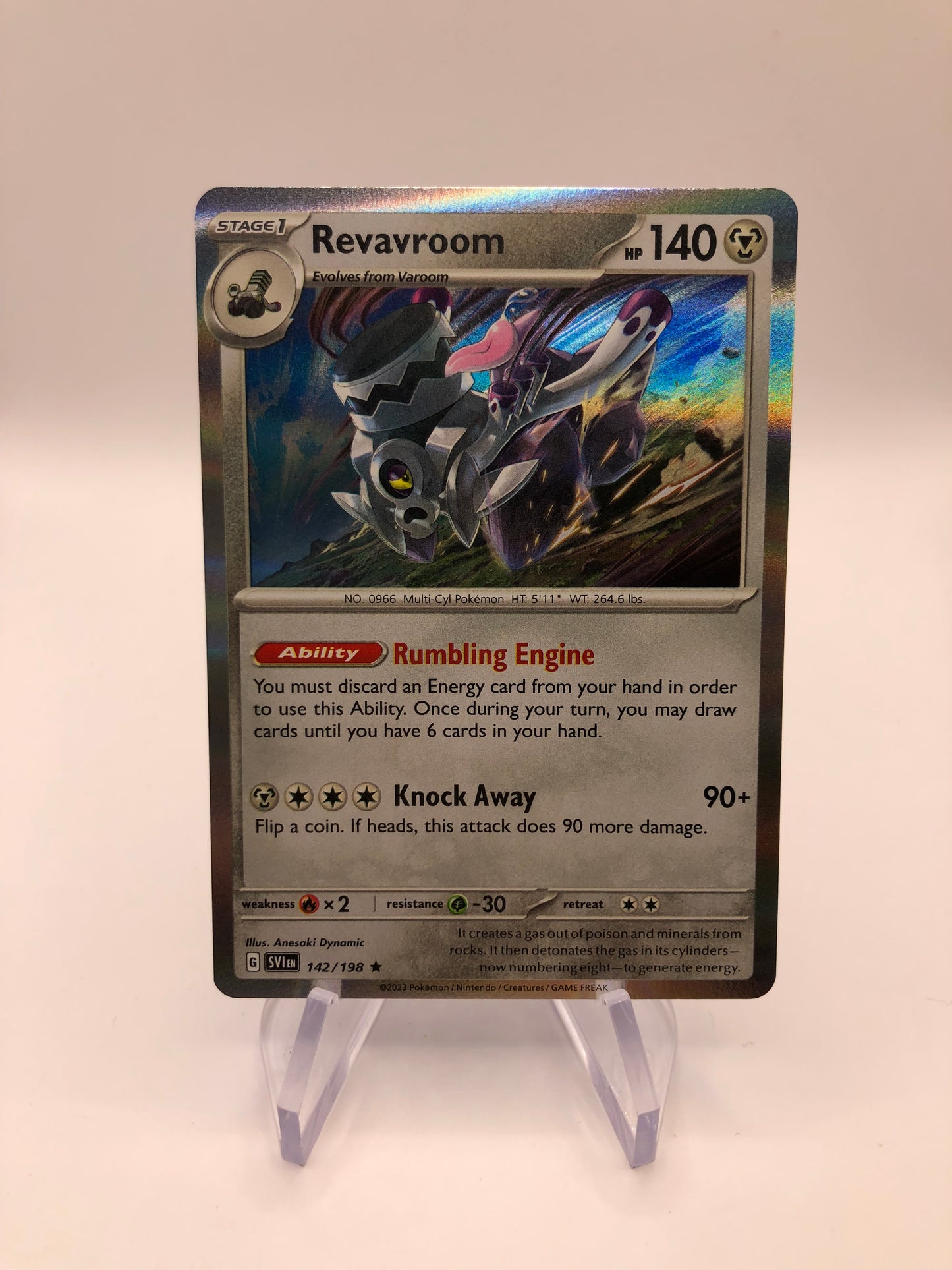 Pokemon Karte Holo Revavroom 142/198 Englisch