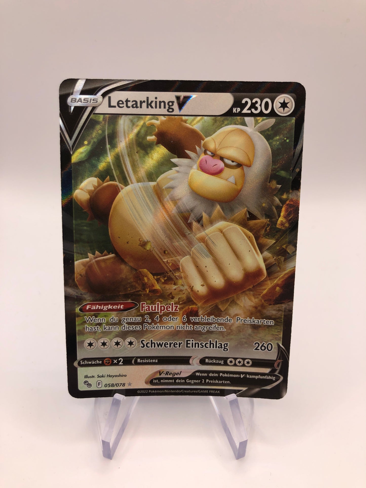 Pokemon Karte V Letarking 58/78 Deutsch