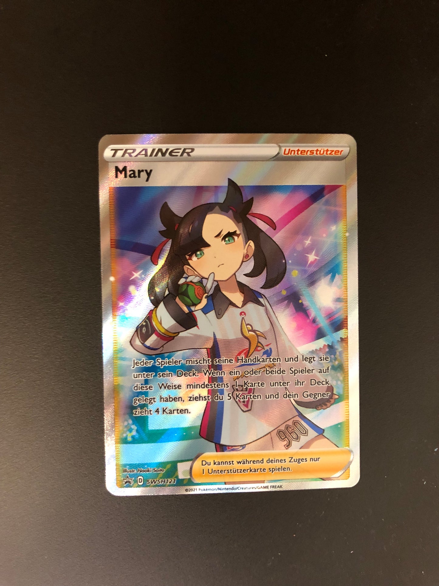 Pokemon Karte Promo Trainer Mary SWSH123 Deutsch
