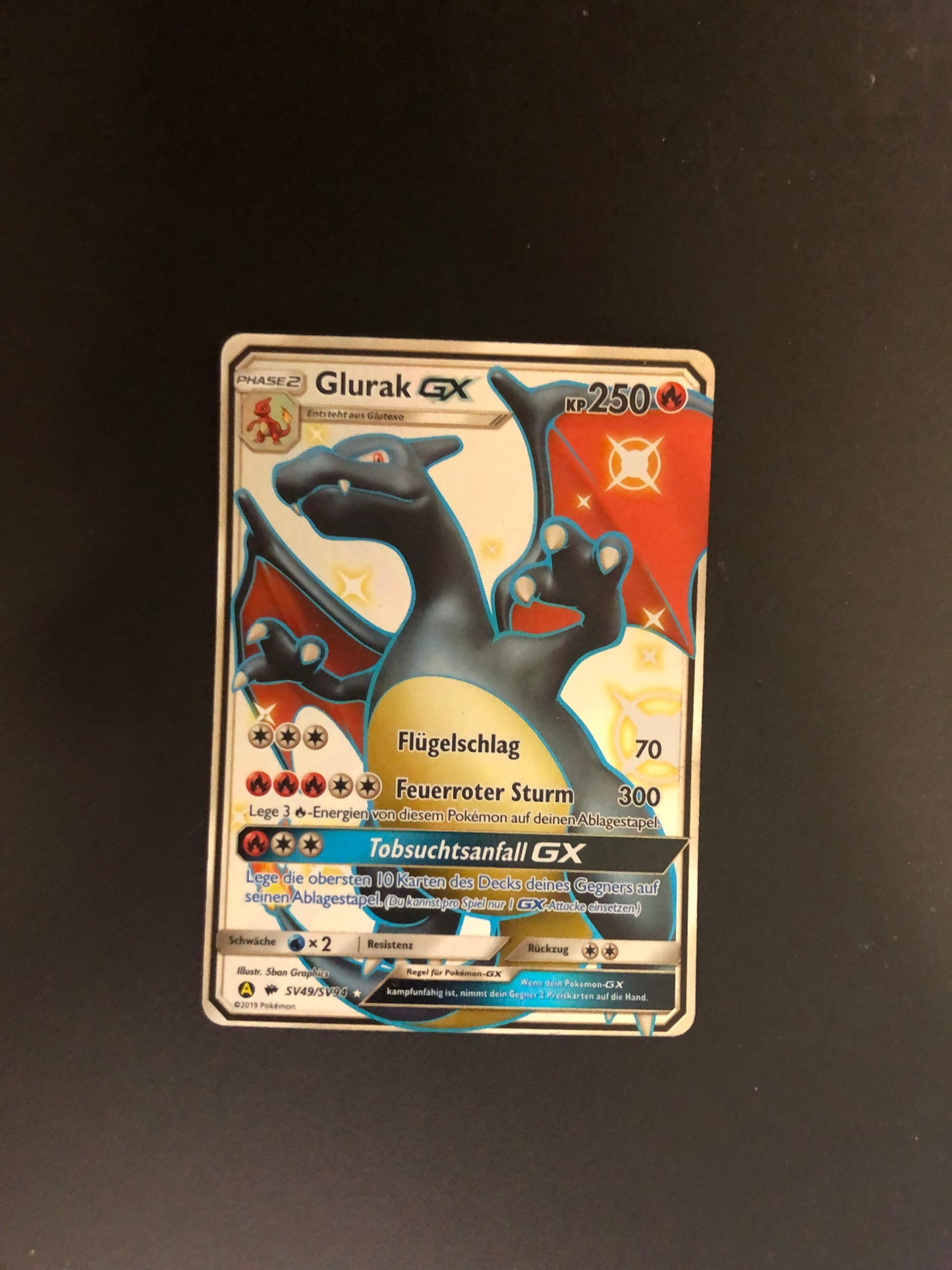 Pokemon Karte GX Fullart Glurak SV49/SV94 Deutsch