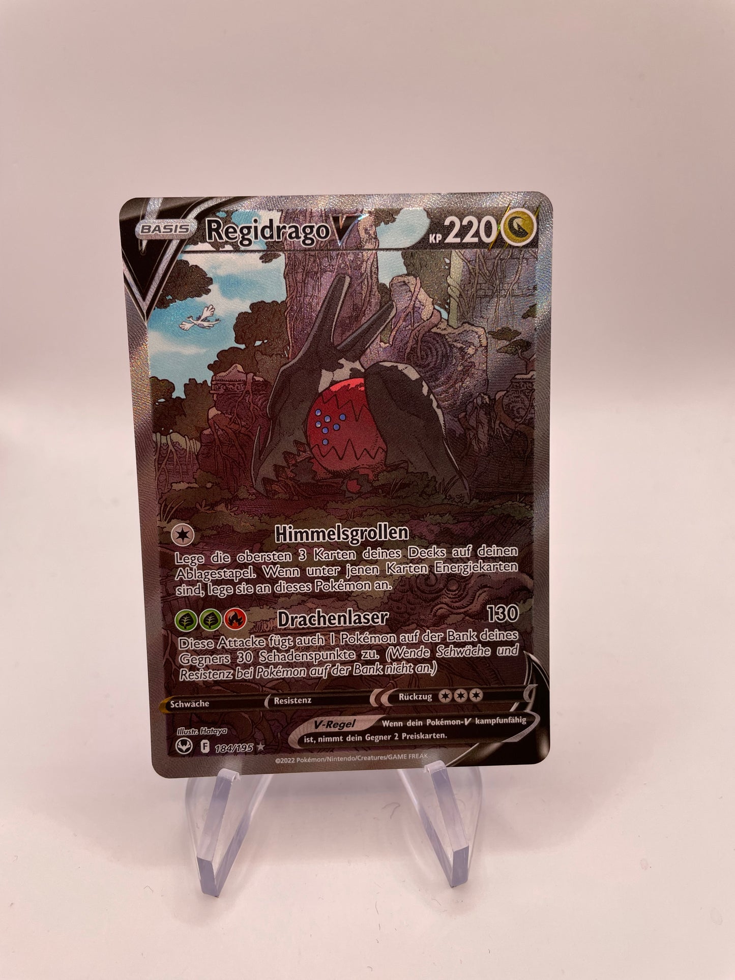 Pokemon Karte V Alt Art Regidrago 184/195 Deutsch
