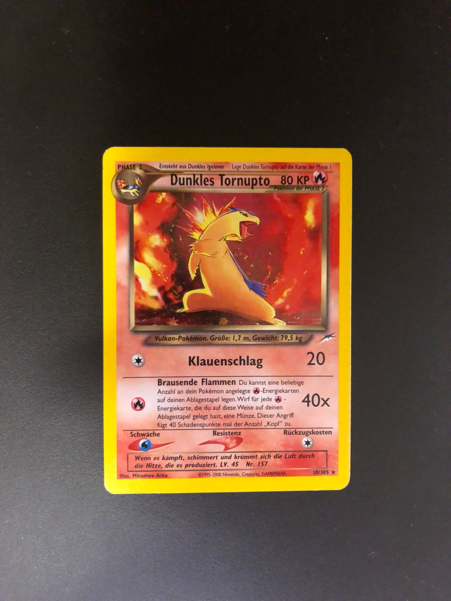 Pokemon Karten Holo Dunkles Tornupto 10/105 Deutsch