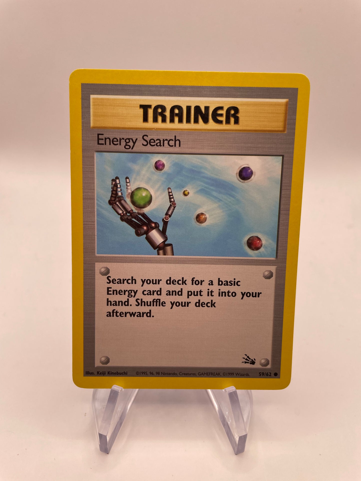Pokemon Karte Trainer Energy Search 59/62 Fossil Englisch