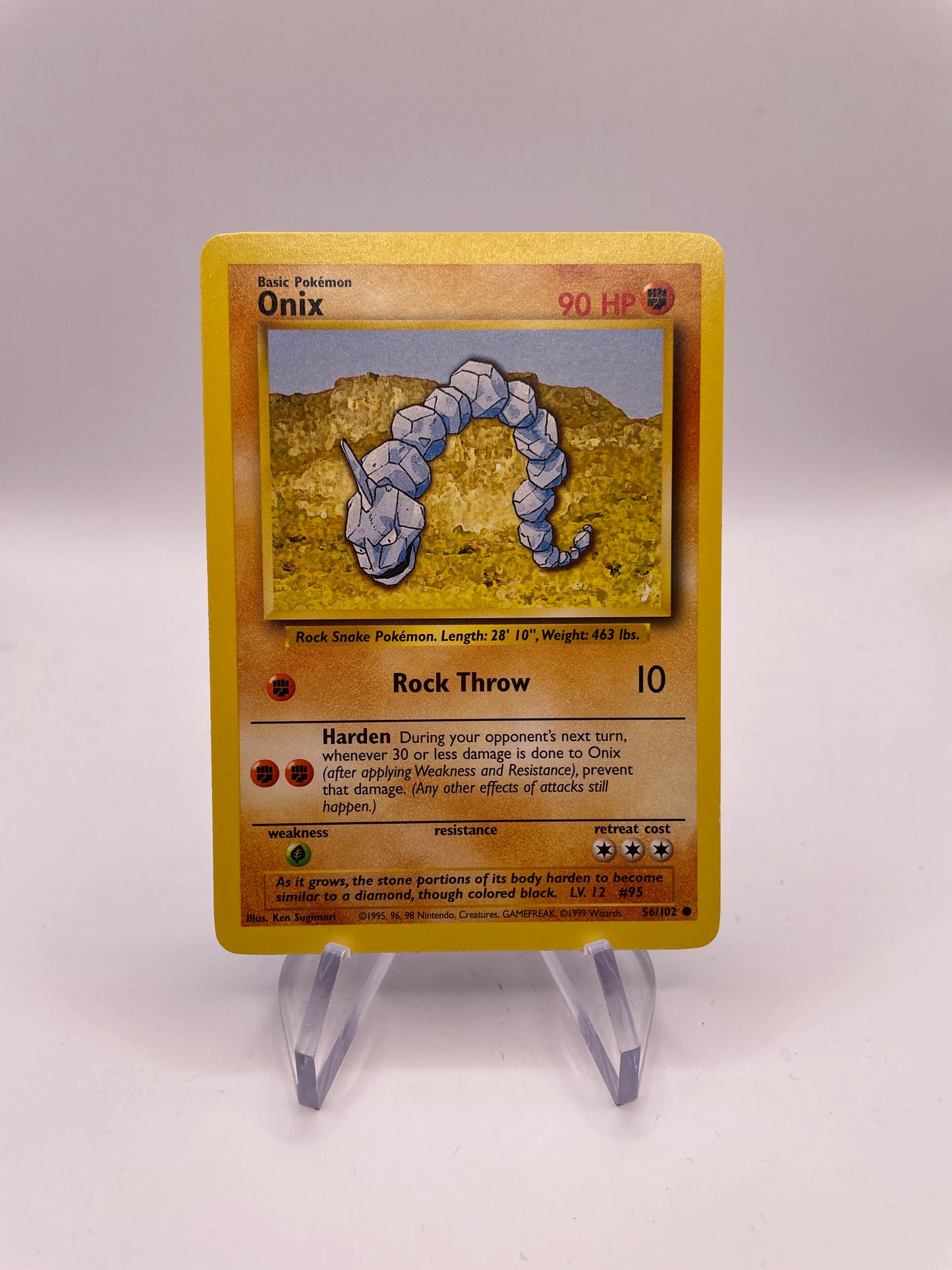 Pokemon Karte Base Set Onix 56/102 Englisch