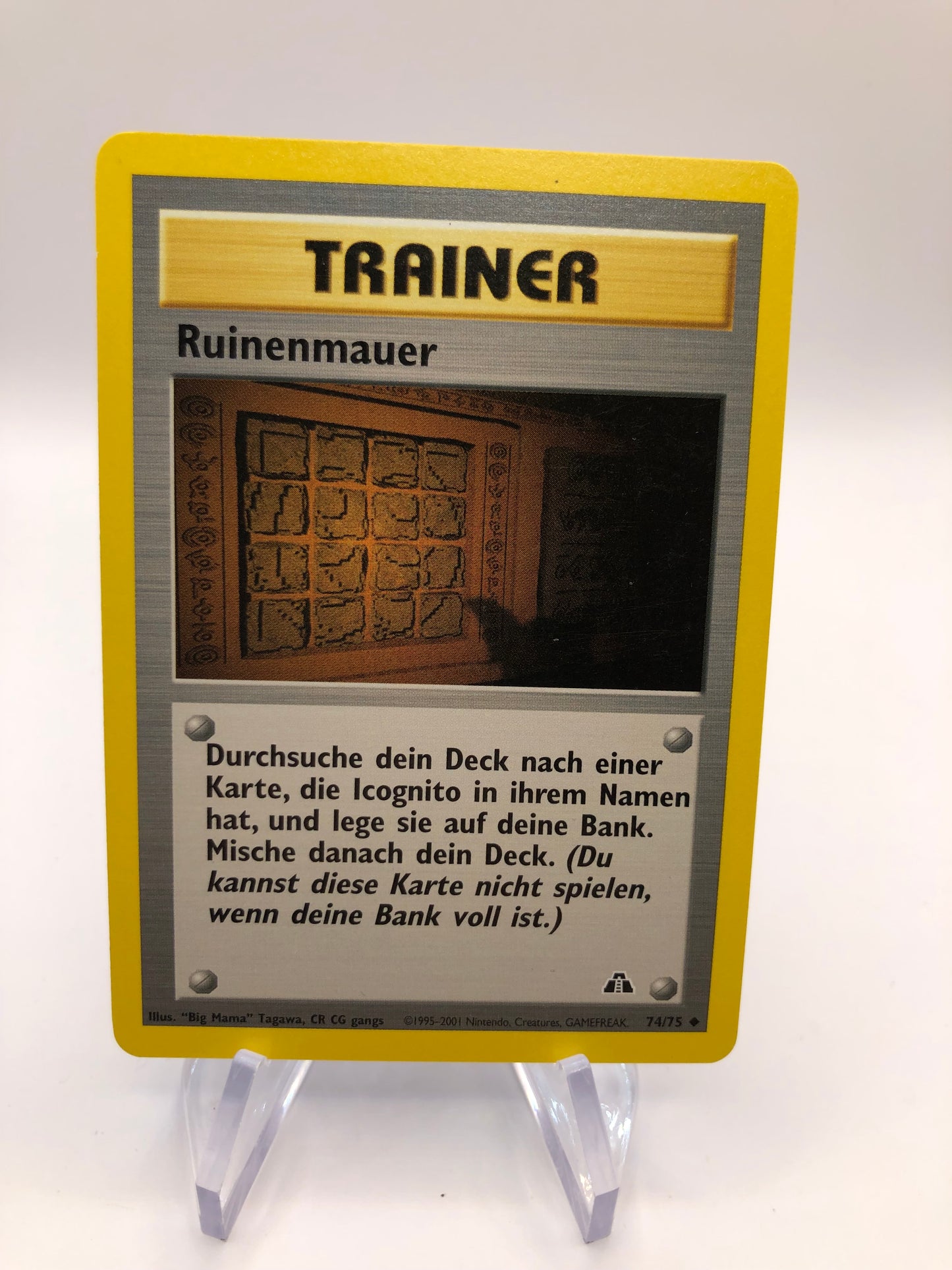 Pokemon Karte Neo Discovery Trainer Ruinenmauer 74/75 Deutsch