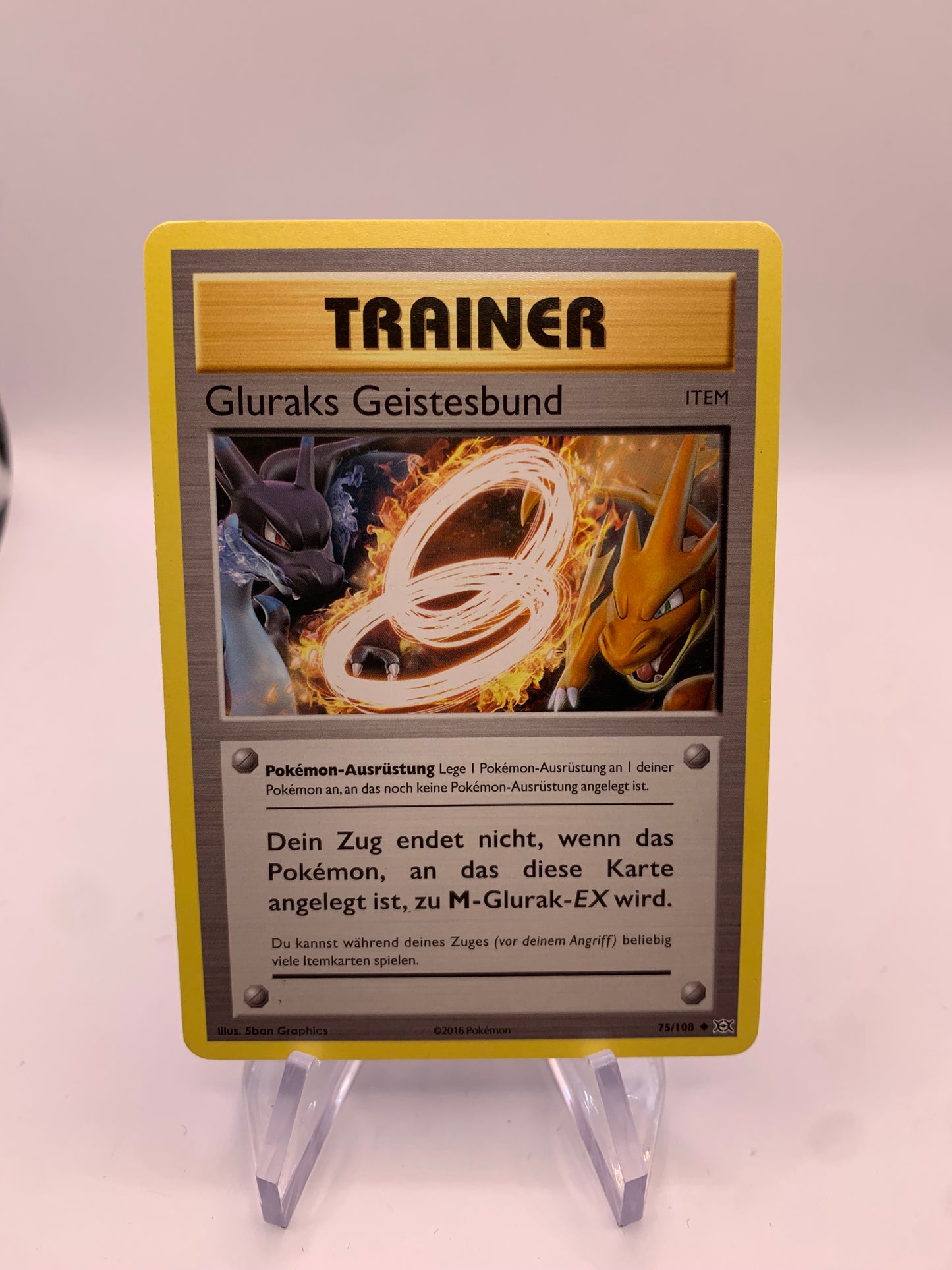 Pokemon Karte Trainer Gluraks Geistesbund 75/108 Deutsch