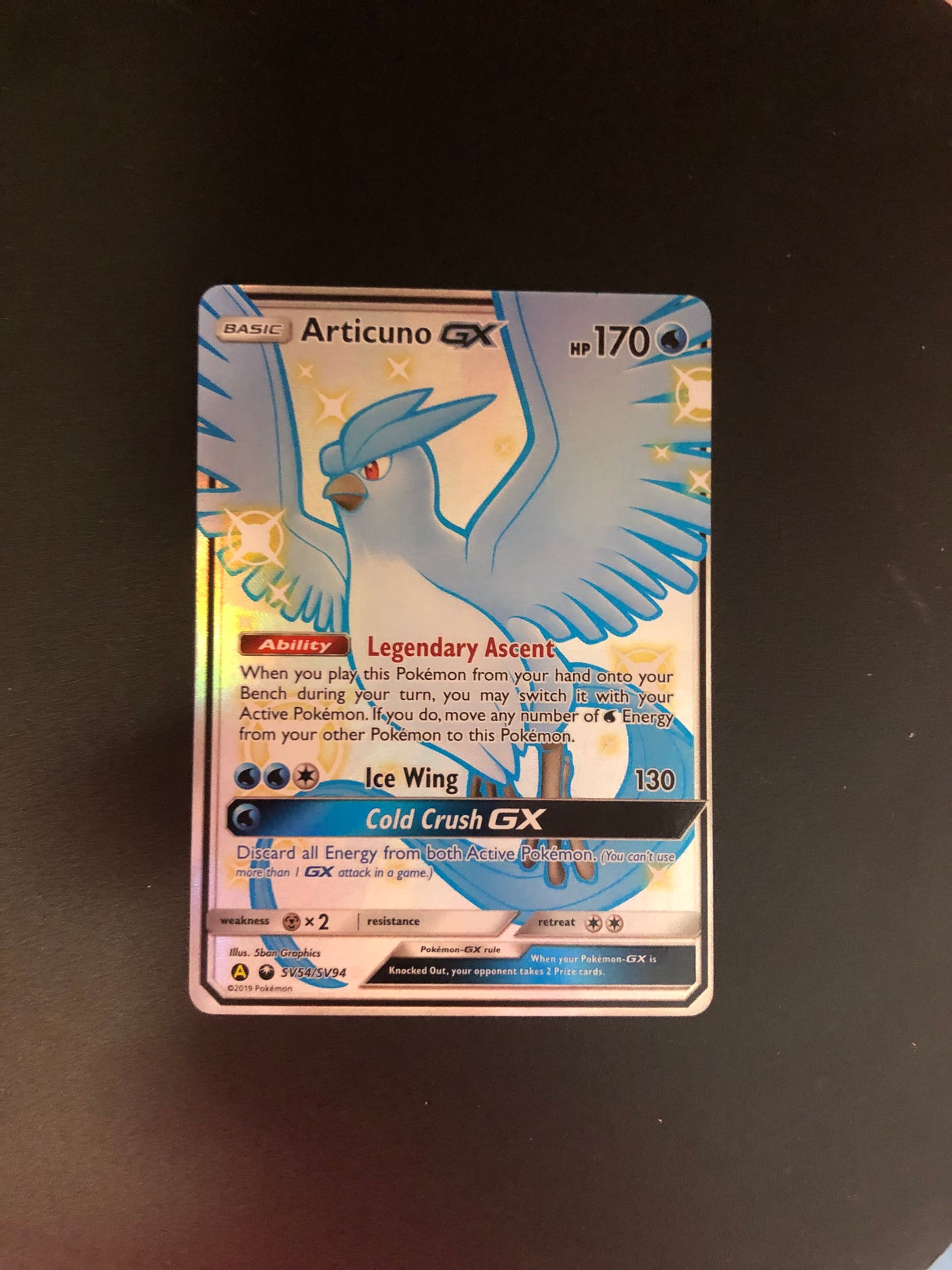 Pokemon Karte GX Fullart Articuno SV54/SV94 Englisch