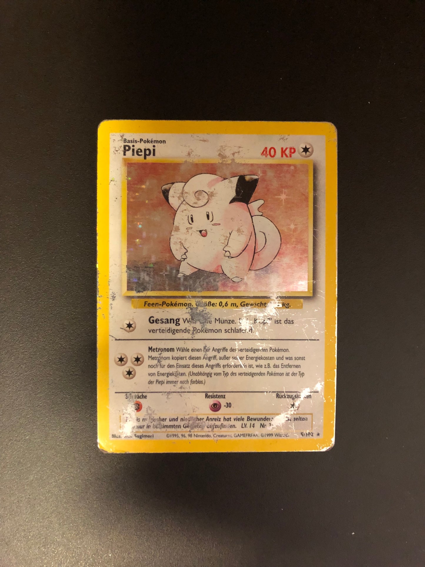 Pokemon Karte Holo Piepi 5/102 Deutsch