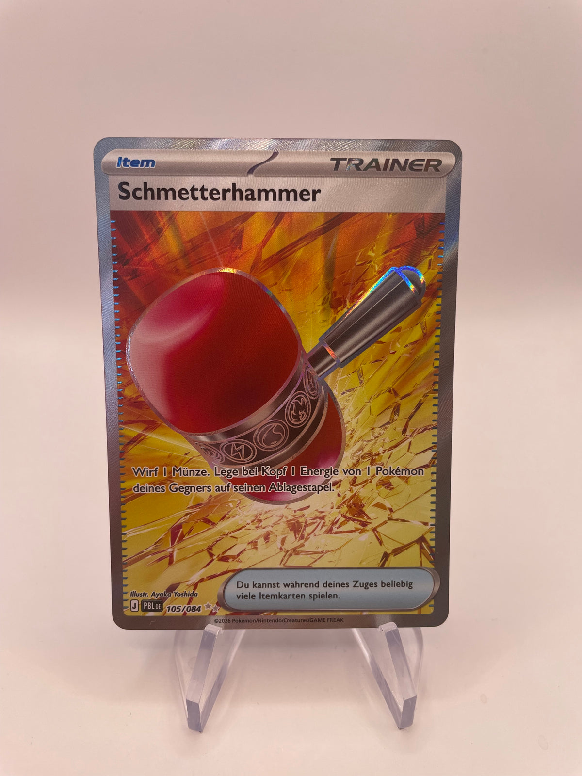 Pokemon Karte Trainer Schmetterhammer 105/84 Deutsch