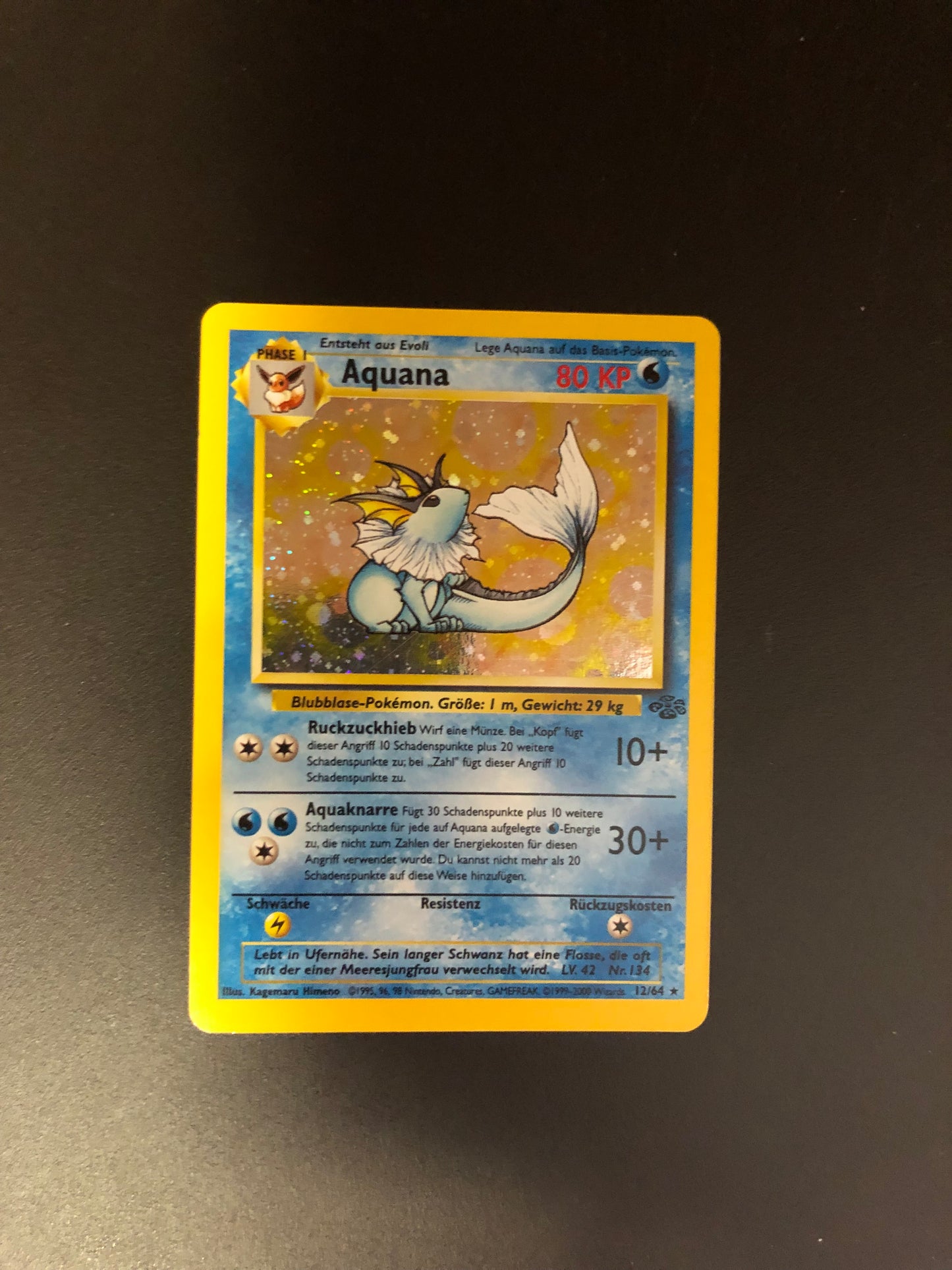 Pokemon Karten Holo Aquana 12/64 Deutsch