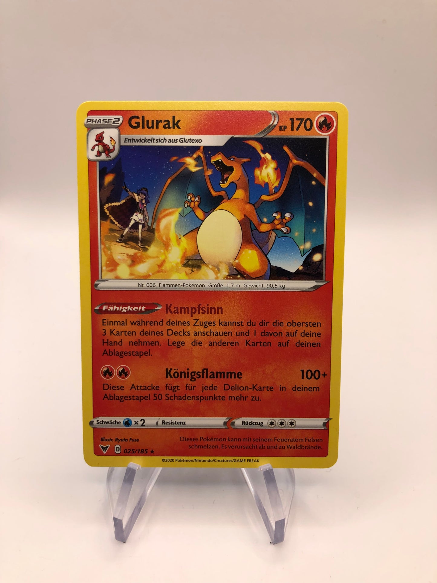 Pokemon Karte Glurak 25/185 Deutsch