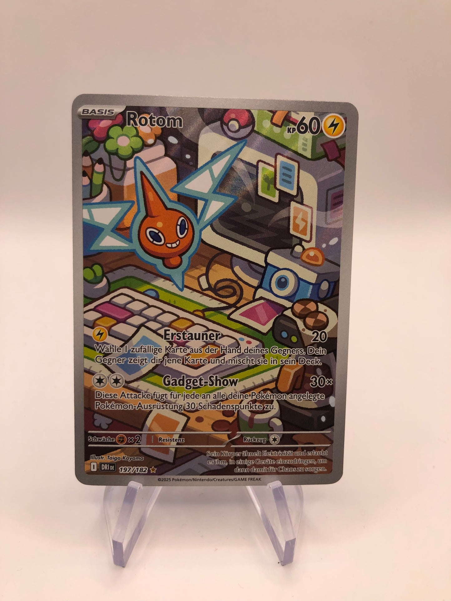 Pokemon Karte Art-Rare Rotom 197/182 Deutsch