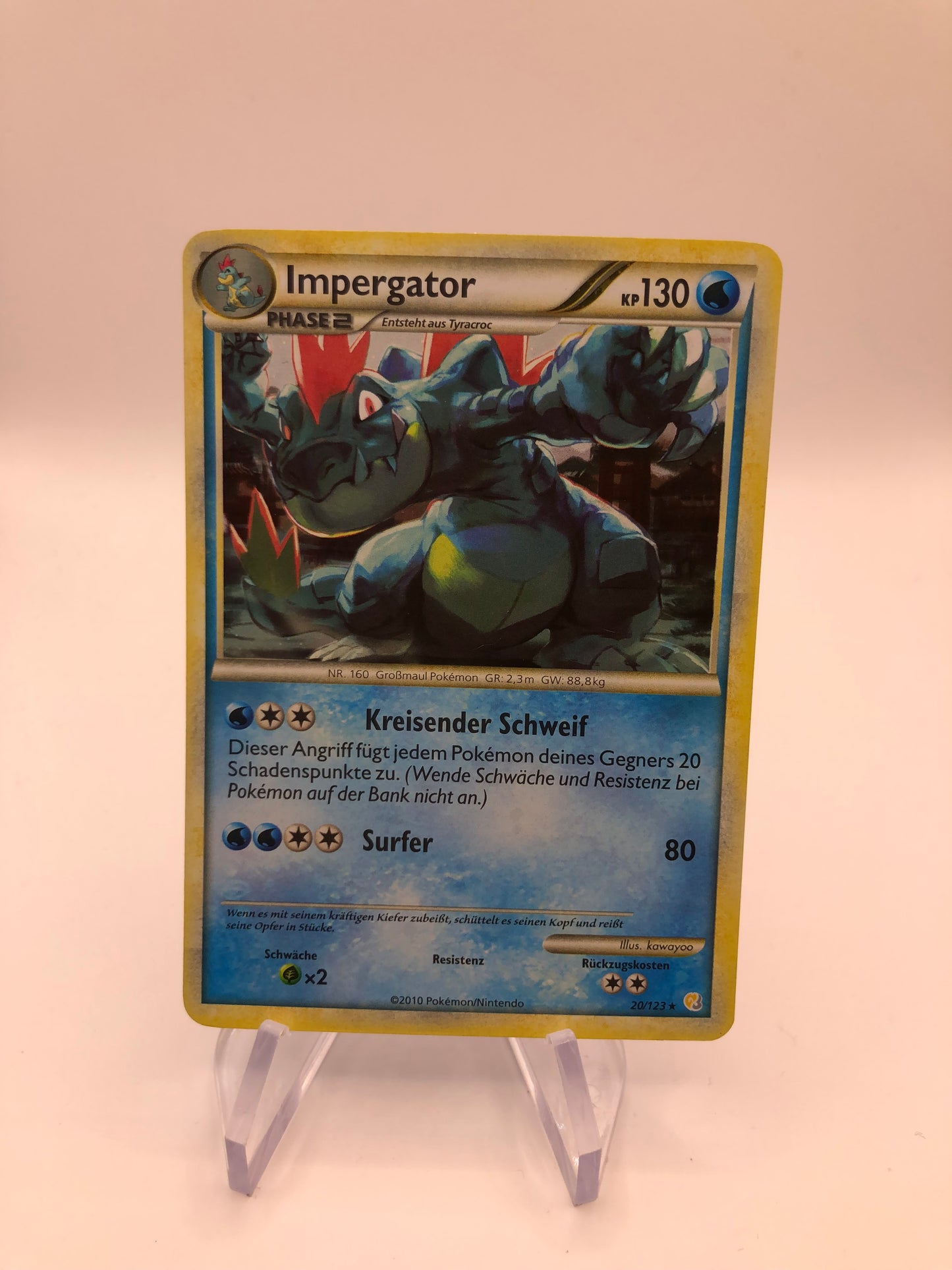 Pokemon Karte Holo Impergator 20/123 Deutsch