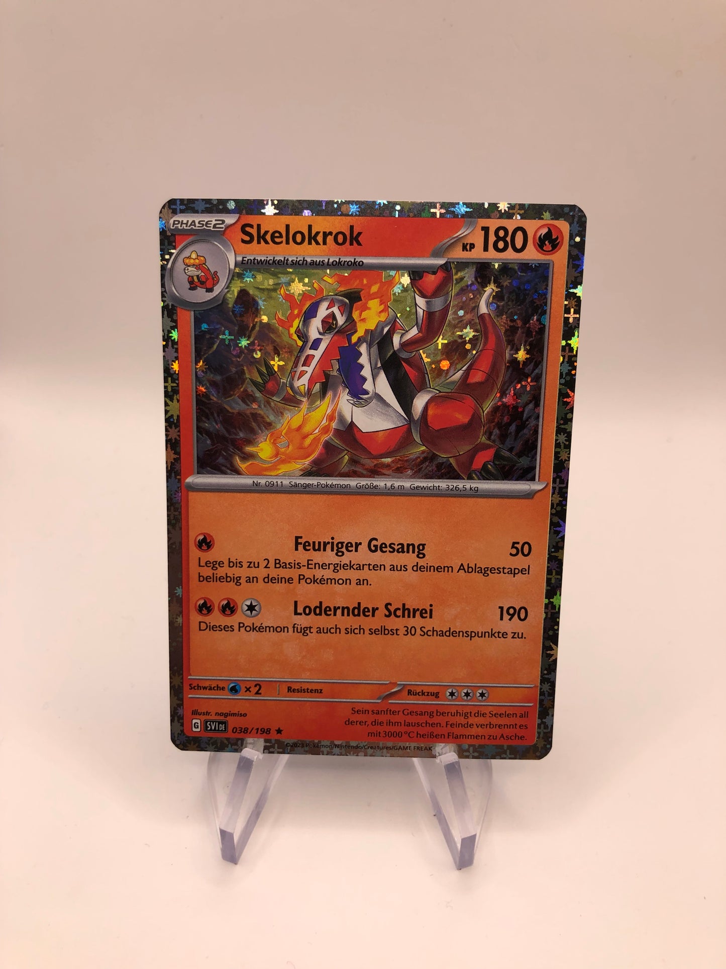 Pokemon Karte Holo Skelokrok 38/198 Deutsch