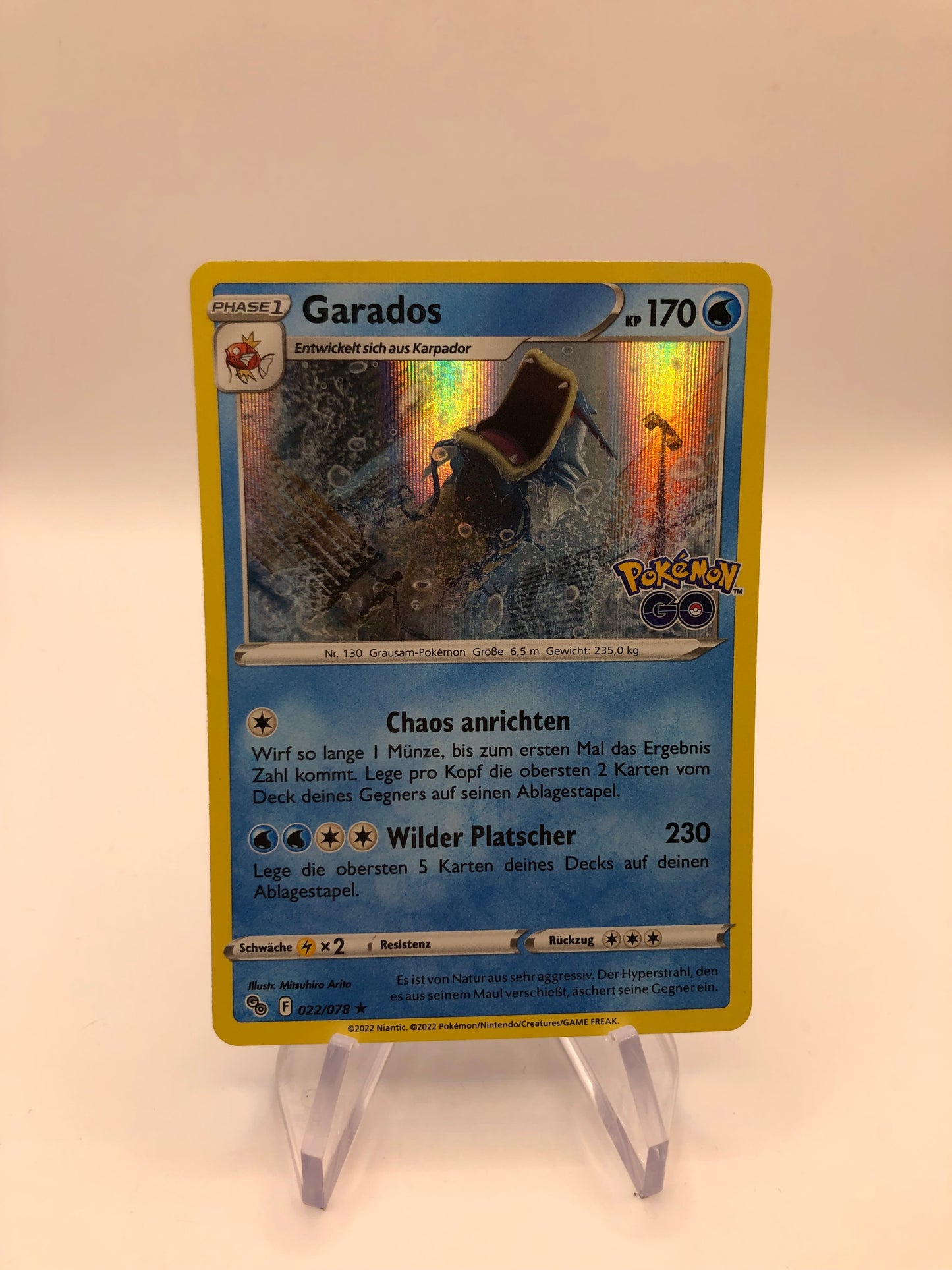 Pokemon Karte Revers Garados 22/78 Deutsch